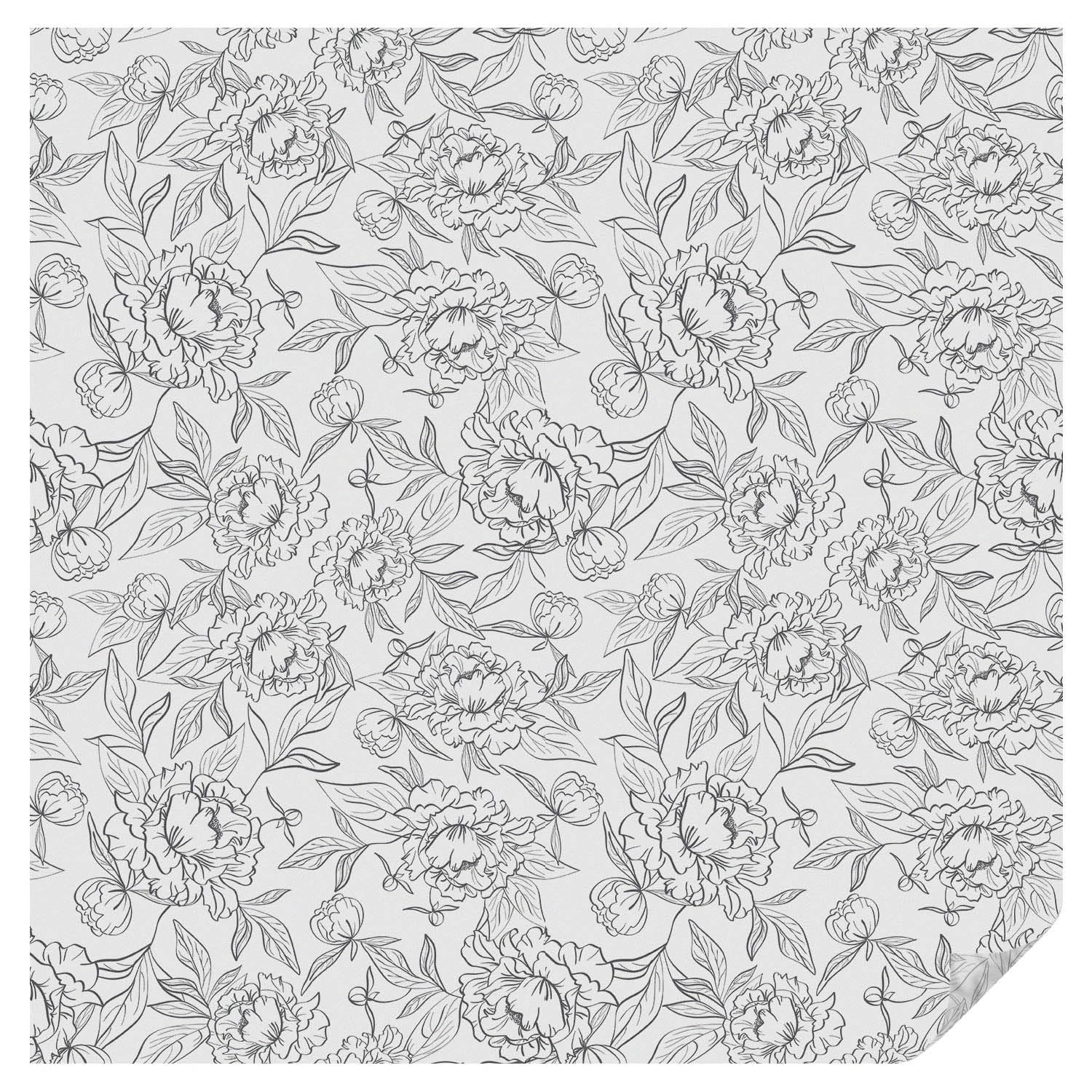Film autocollant pour vitrage occultant motif floral salon