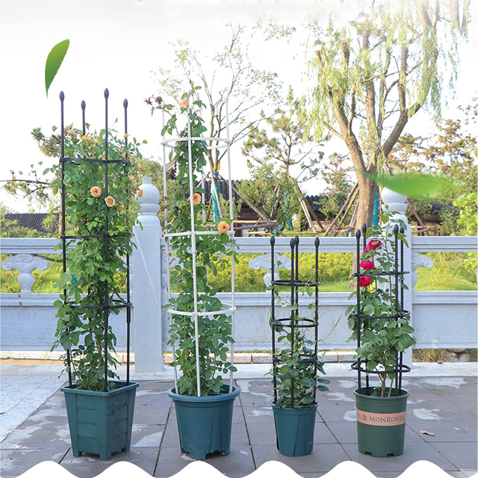 Amazon.co.jp: ガーデンオベリスク 家庭菜園 ガーデニング用支柱 鉄製