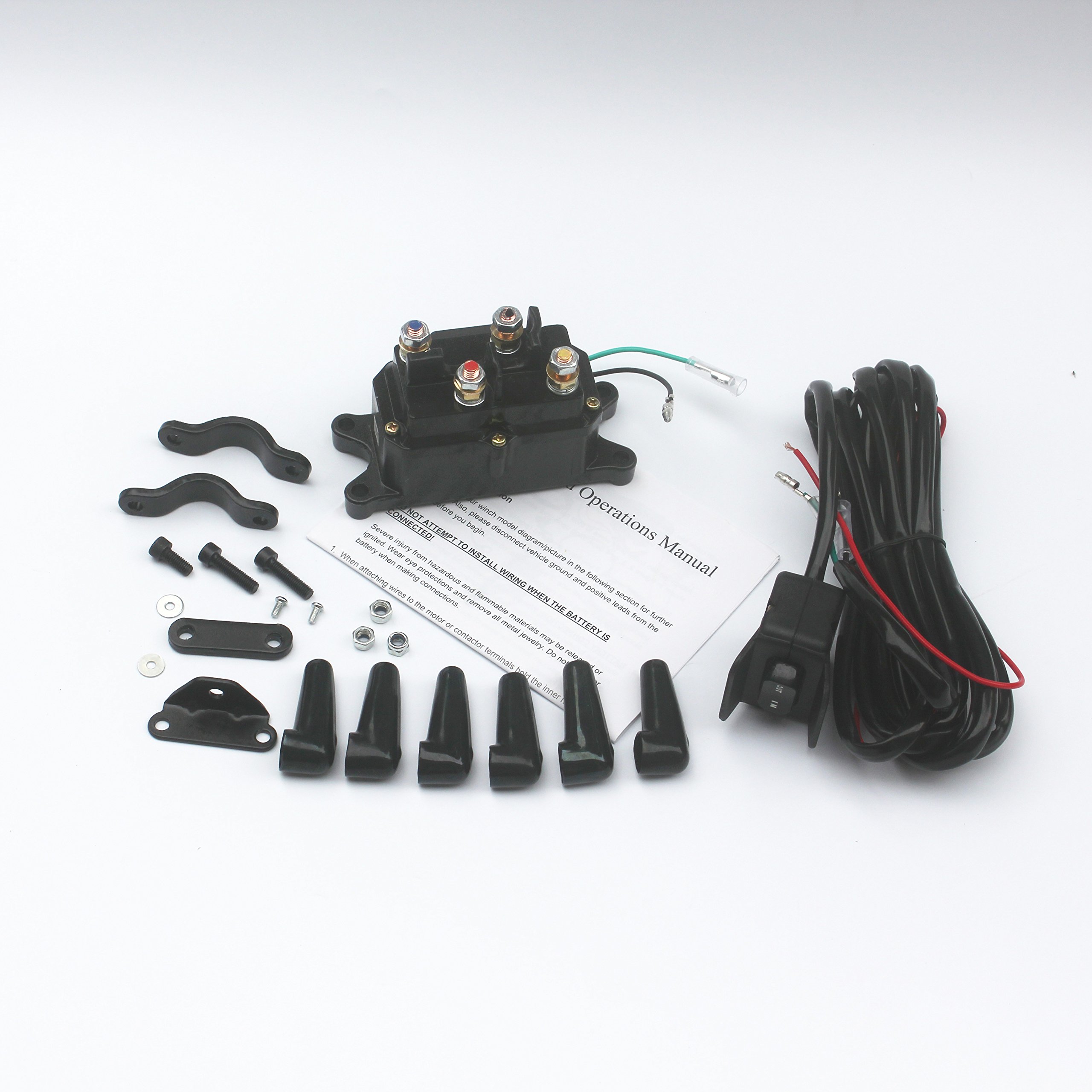 Buy kipa Winch Solenoid Relay 12V 250A & Winch Rocker Thumb Switch Assy