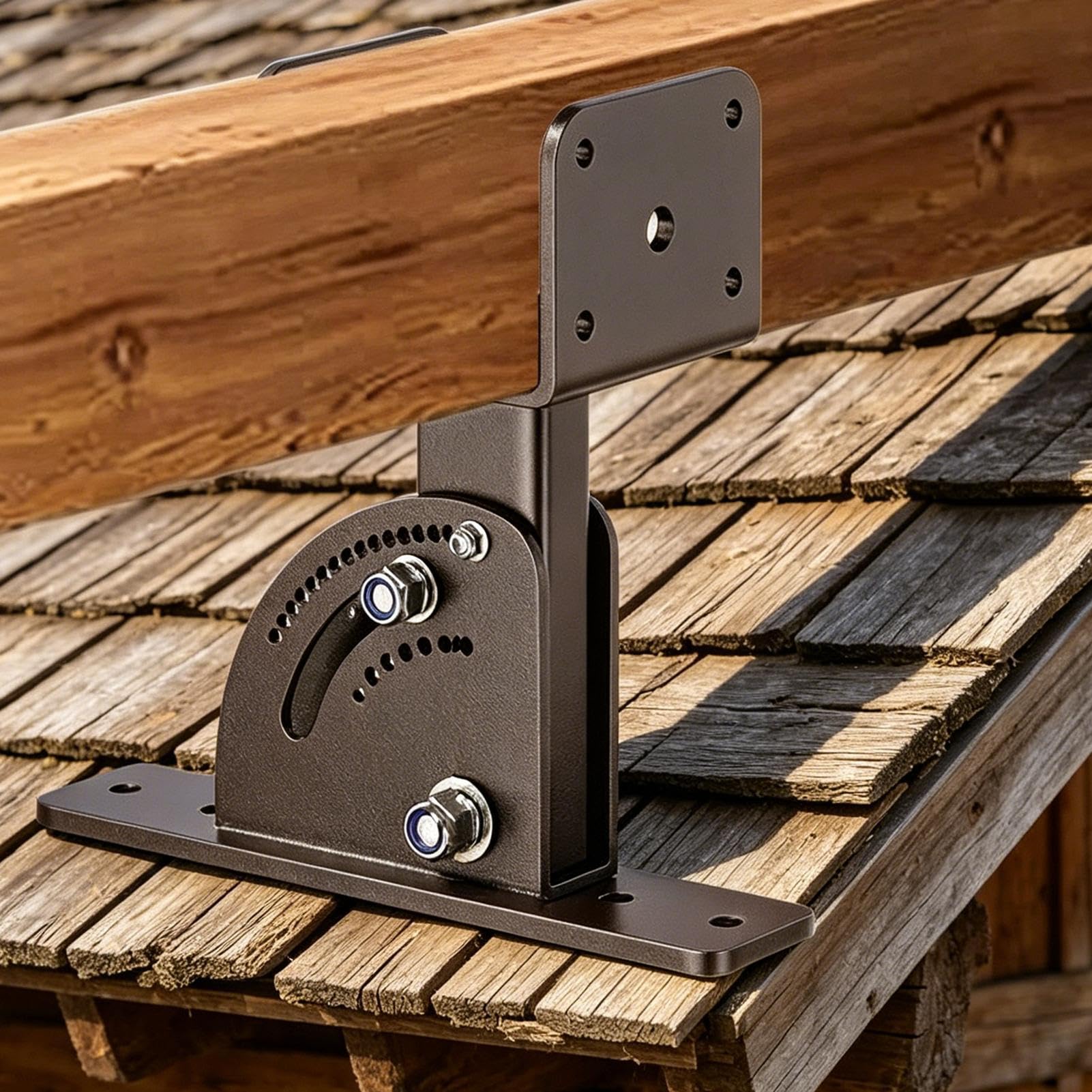 Supporti per tetto regolabili, supporto di sicurezza, supporto di rinforzo da 9,8 x 3,54 x 9,05 pollici con acciaio robusto, materiale di fissaggio in metallo, supporto per struttura con design re