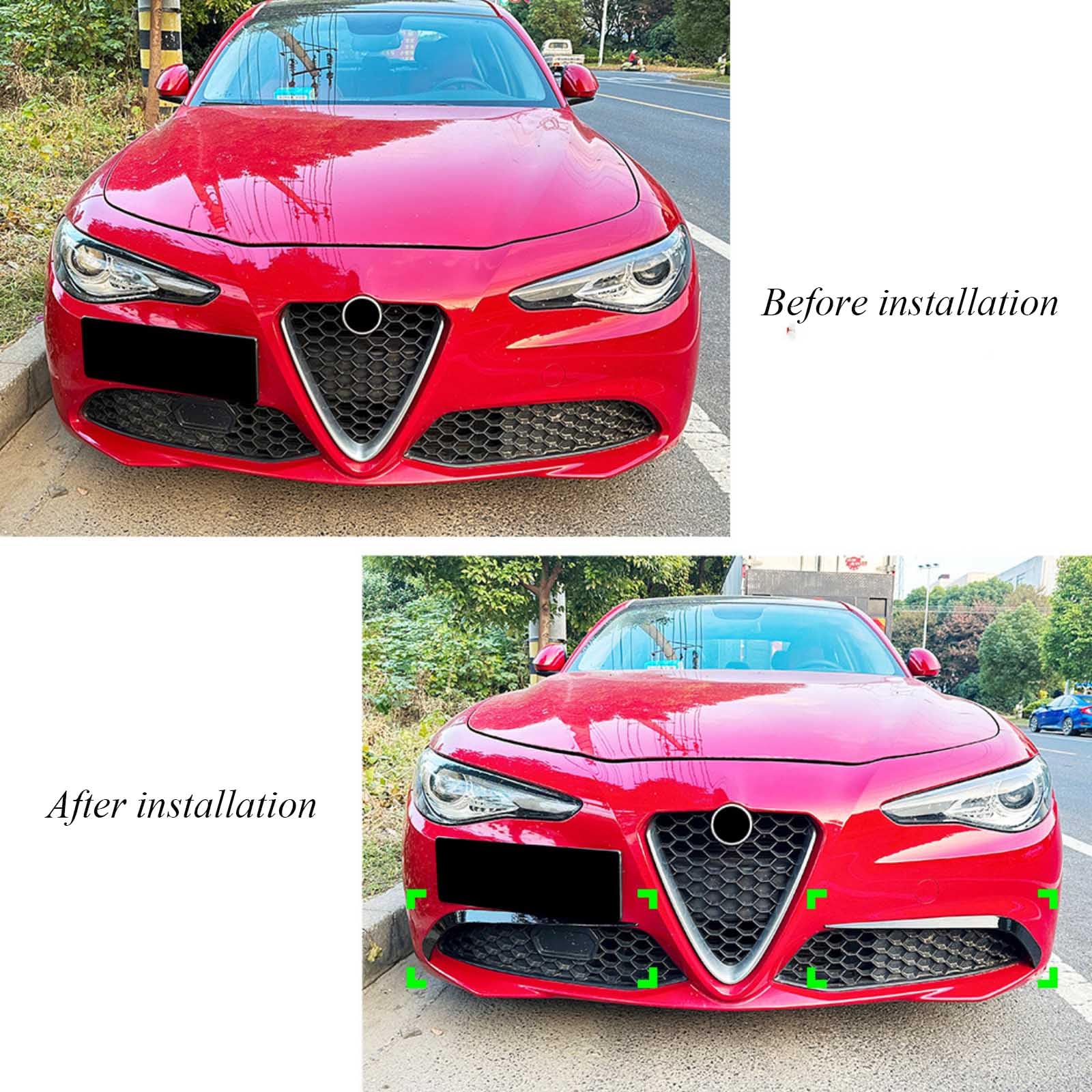 Spoiler Frontale Auto per Alfa Romeo Giulia Standard Edition 2015-2022, Paraurti Anteriore Auto con Spoiler Rinforzato Coltello da Vento Anticollisione,Carbon Fiber