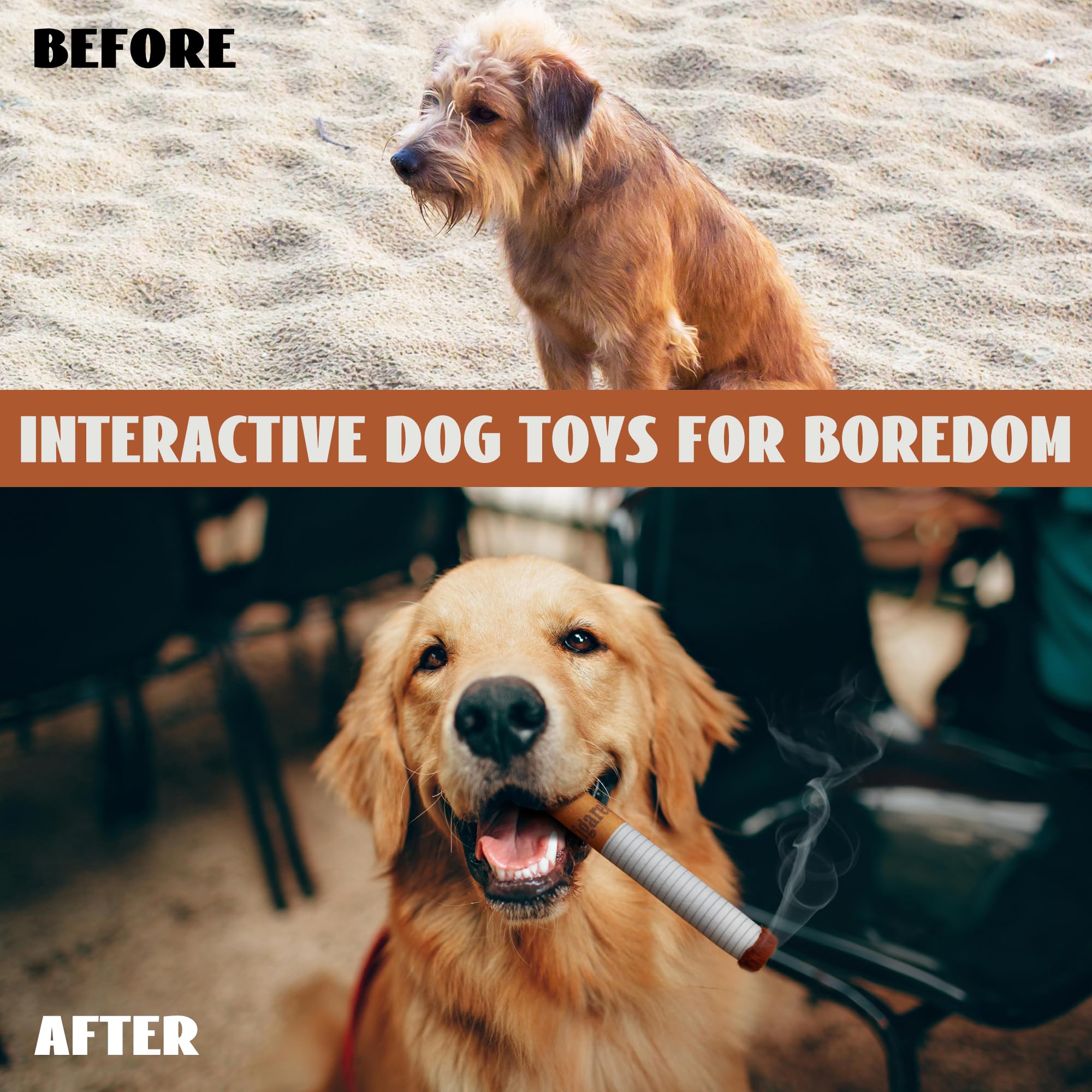Divertidos juguetes chirriantes: accesorios interactivos para perros y niños sin relleno para entretenimiento, aburrimiento, alivio de la ansiedad, estimulación mental, juguetes para cachorros para