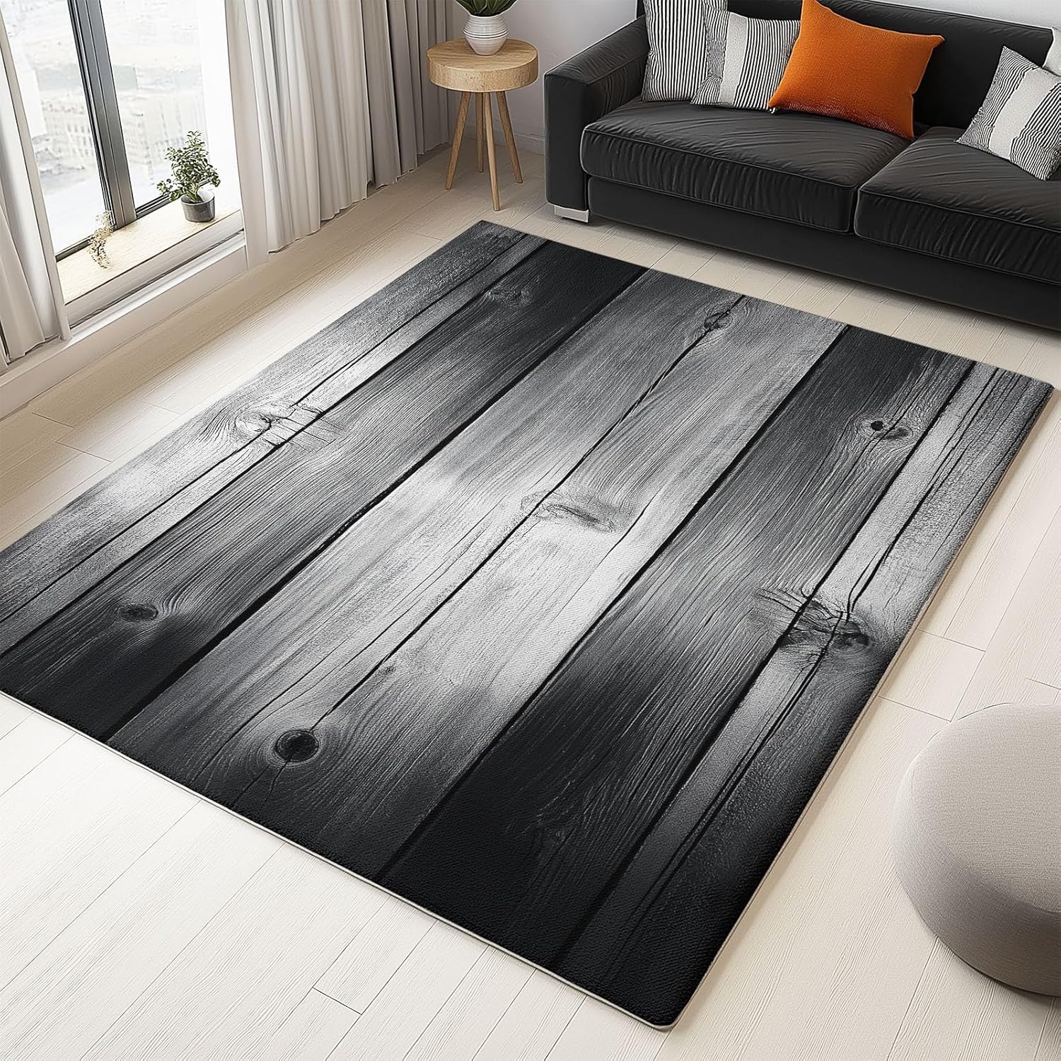 Tapis antidérapant à poils courts 90x150 cm lavable pour salon et chambre