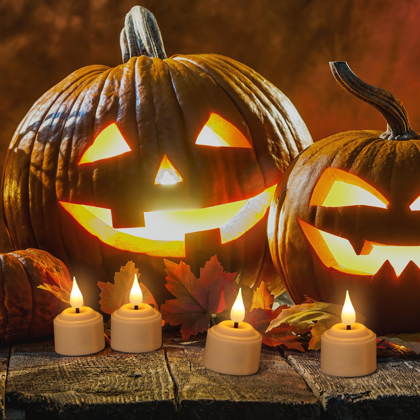 Aufladbare Teelichter mit Timer und Ladestation, LED Teelichter Wiederaufladbar, Kerzen Flackernd für Zimmer Wohnzimmer Halloween Weihnachten Hochzeit Tisch Party Deko (Warme Farbe, 12er Pack)