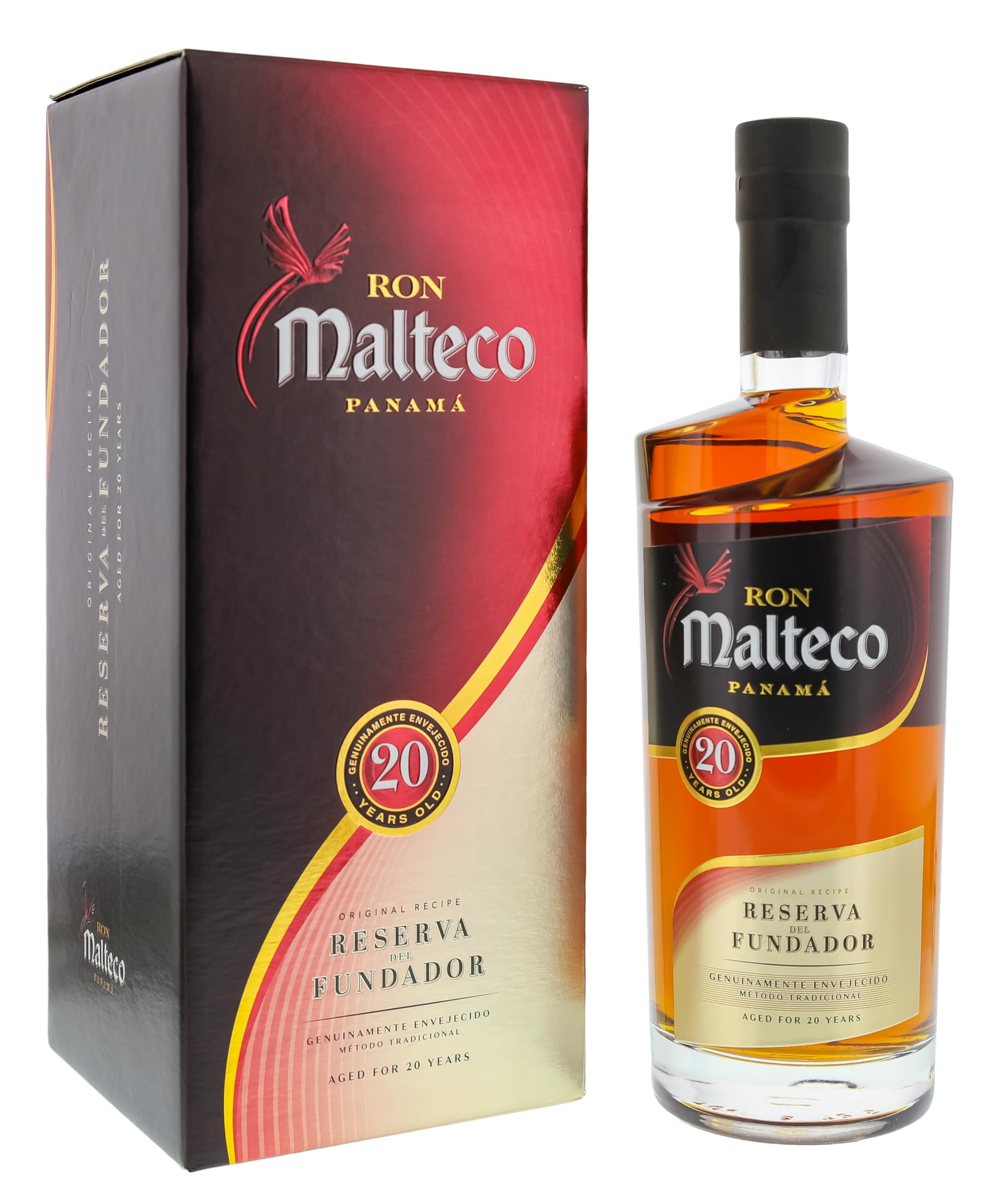 Malteco Rum 20 YO I Reserva del Fundador I 700 ml I 40 % Volume I 20 Jahre alter Brauner Rum