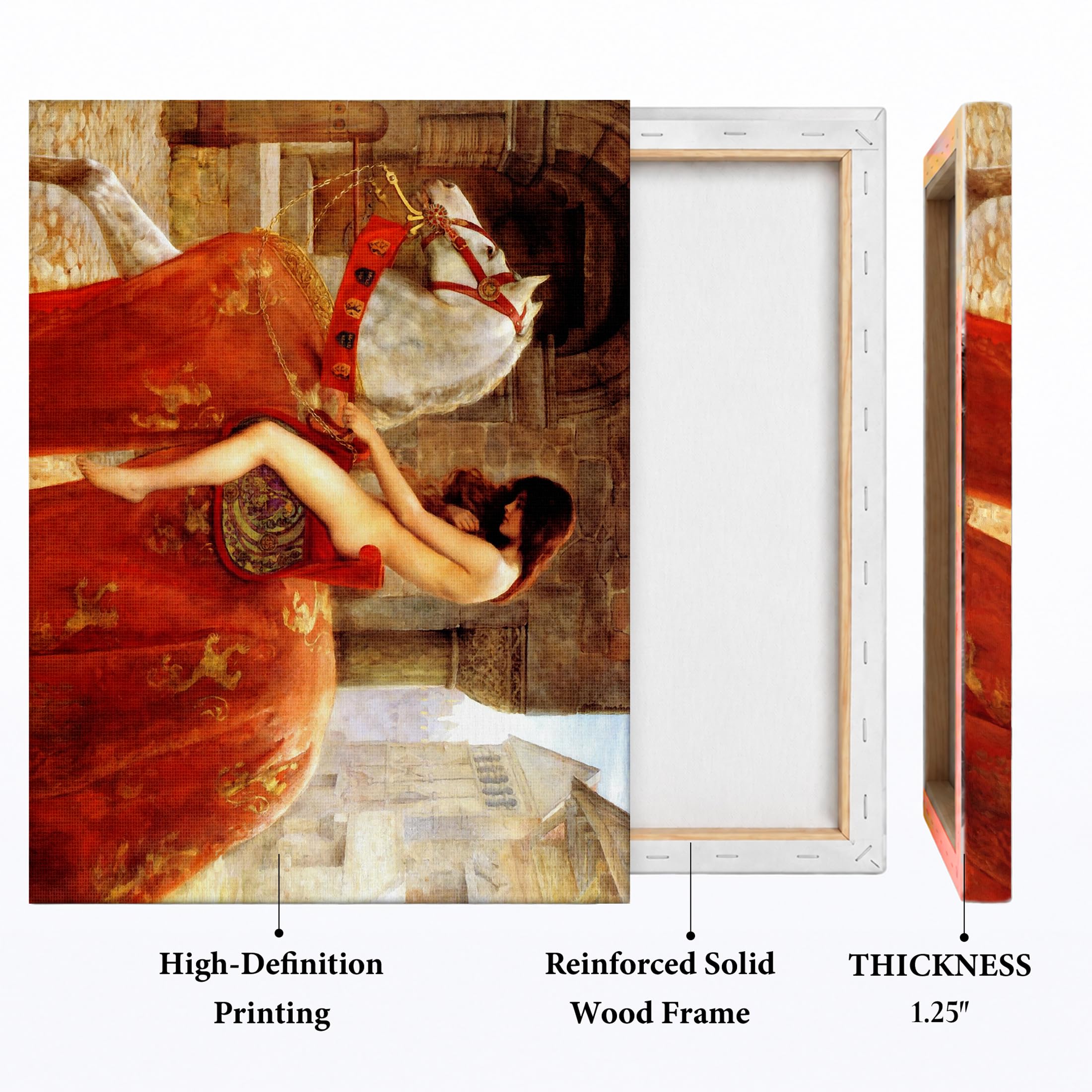 Amazon.com: Lady Godiva Canvas Wall Art by John Collier, Pre