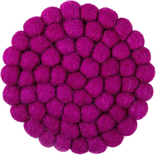 Miniatura 3 de Woolygon - Posavasos redondos de fieltro para mesa, 100 % lana merina, almohadillas de fieltro, salvamanteles absorbentes para bebidas, resistentes