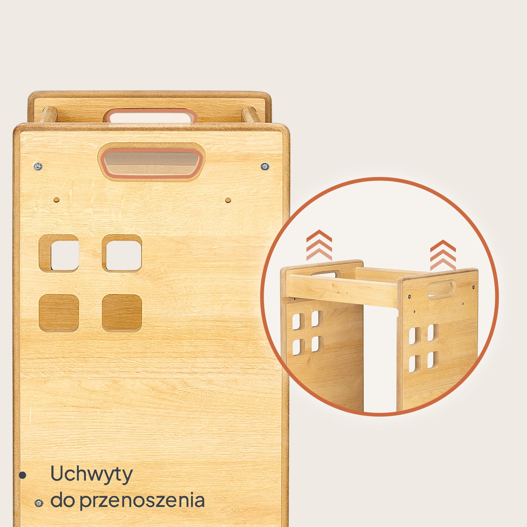 LIONELO CASS Kitchen Helper 2w1 Wieża Edukacyjna Montessori Od 1 Roku Regulacja Wysokości Barierka Ochronna Stabilny Stołek Do Kuchni Pólka na Książki Biblioteczka Do 30 Kg
