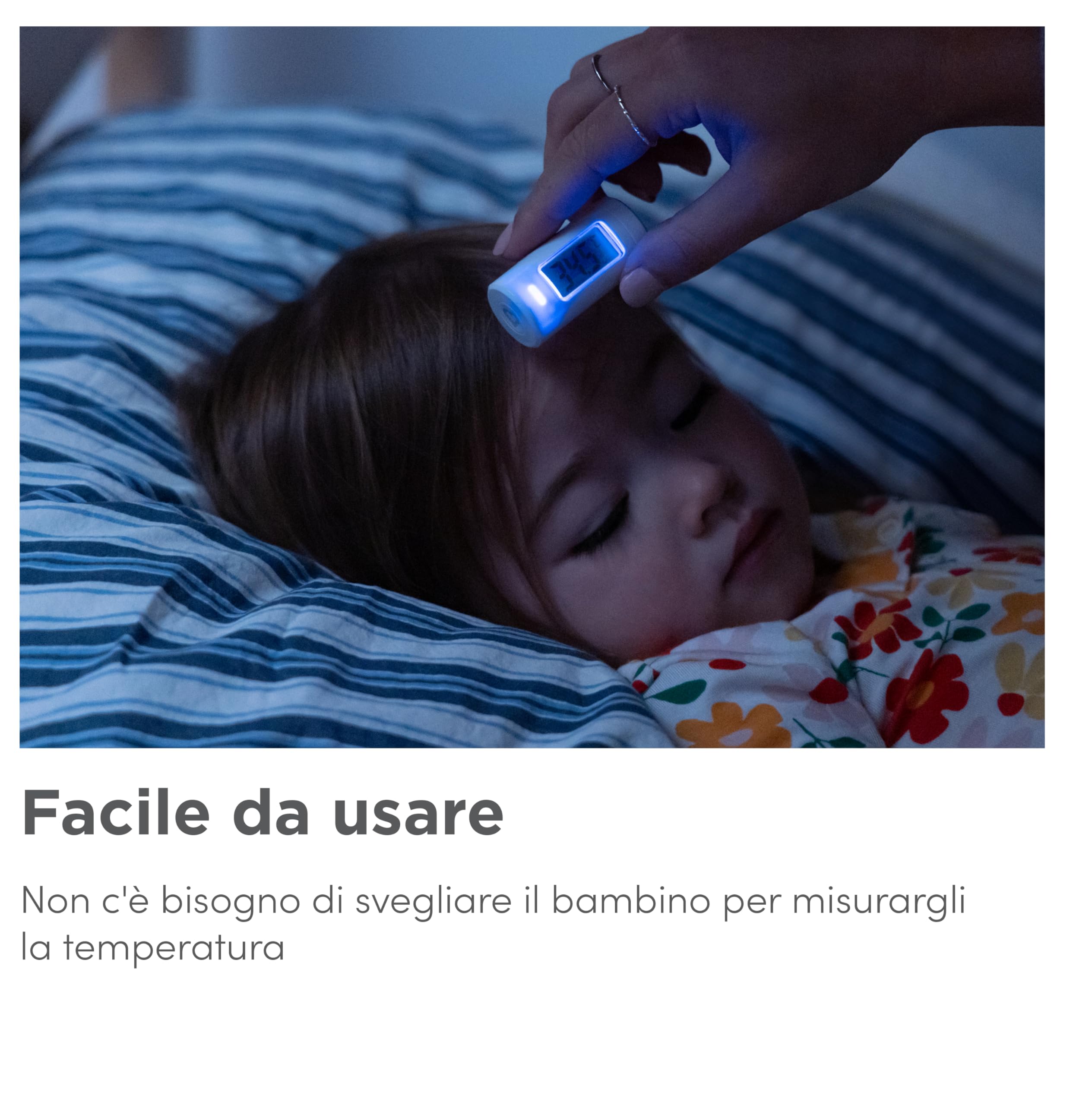 Munchkin Termometro infrarossi senza contatto per bebé e bambini, Compatto e portatile con allarme febbre, Essenziale per bambini y ottimo per viaggio