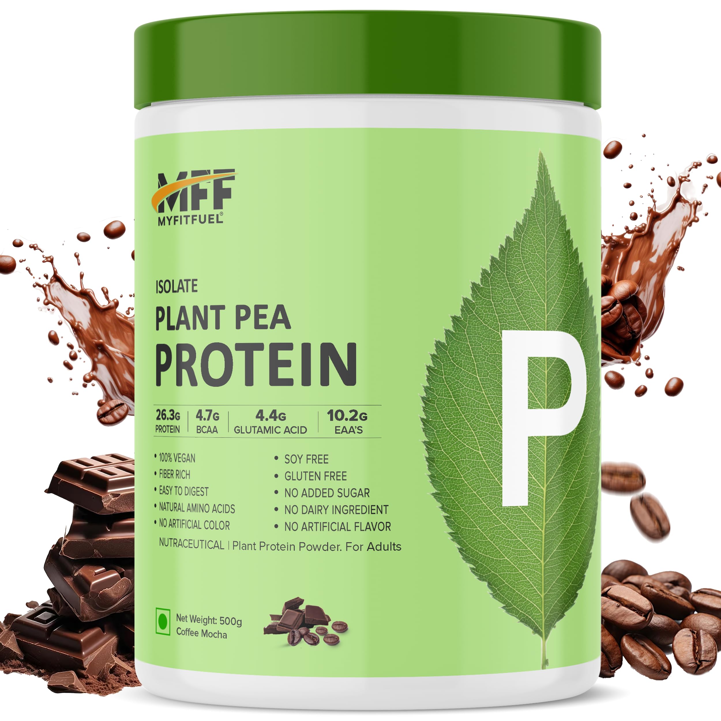 MyFitFuel Clean Plant Pea Protein Isolate (28g Protein, 5g BCAA, 10.8g EAA) |Easy to Digest | Vegan Plant Protein Powder [500g, 14 Servings, (Unflavoured)] — Amazon image 14
