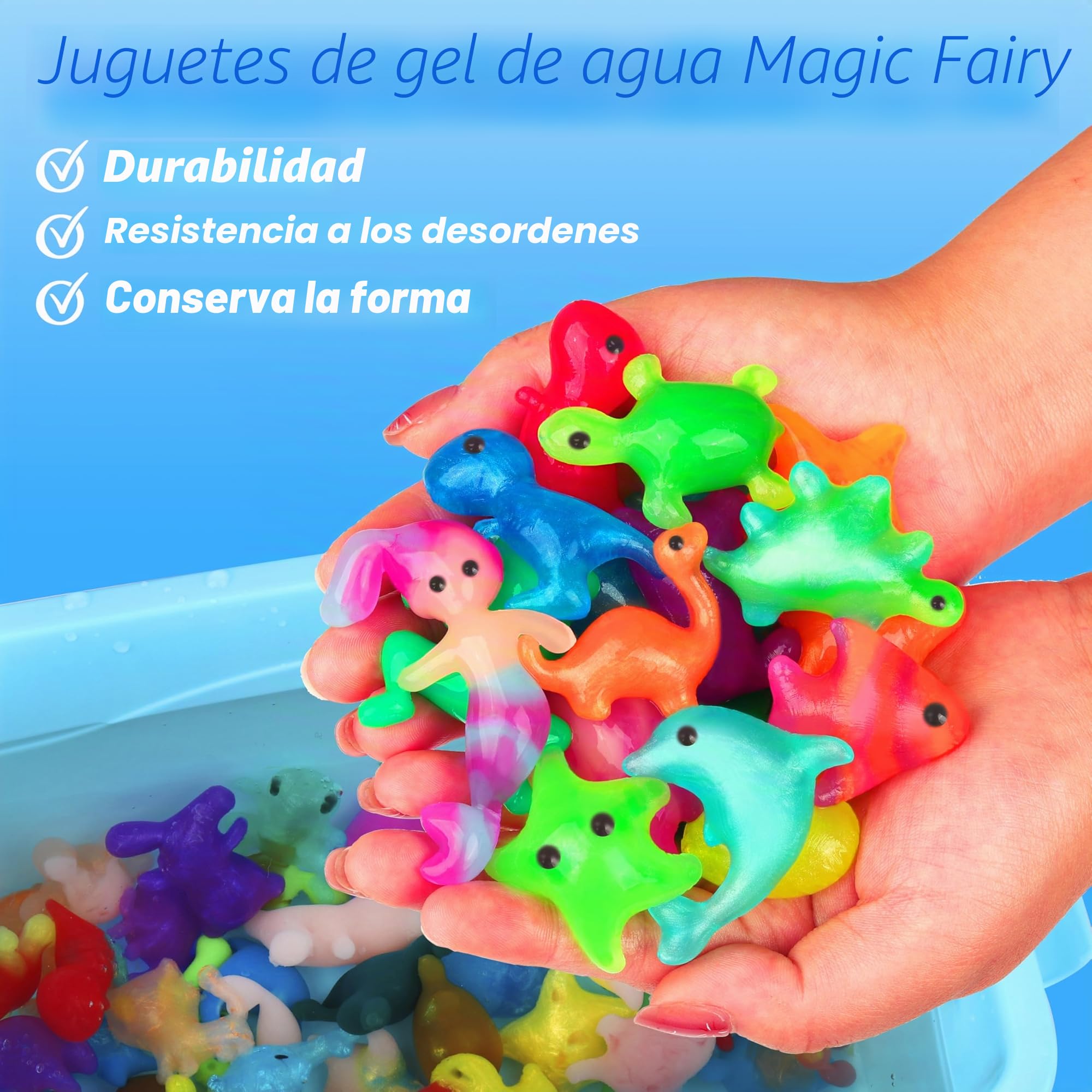 Mocoosy 20 Colores Aqua Gelz Set, 3D Juguete Mágico Elfo de Agua, Kit de Juguete de Gel de Agua Mágico con 20 Magic Gel y 16 Formas, DIY Juguetes Creativos Regalo para Niños Niñas 4 5 6 7 8 Años