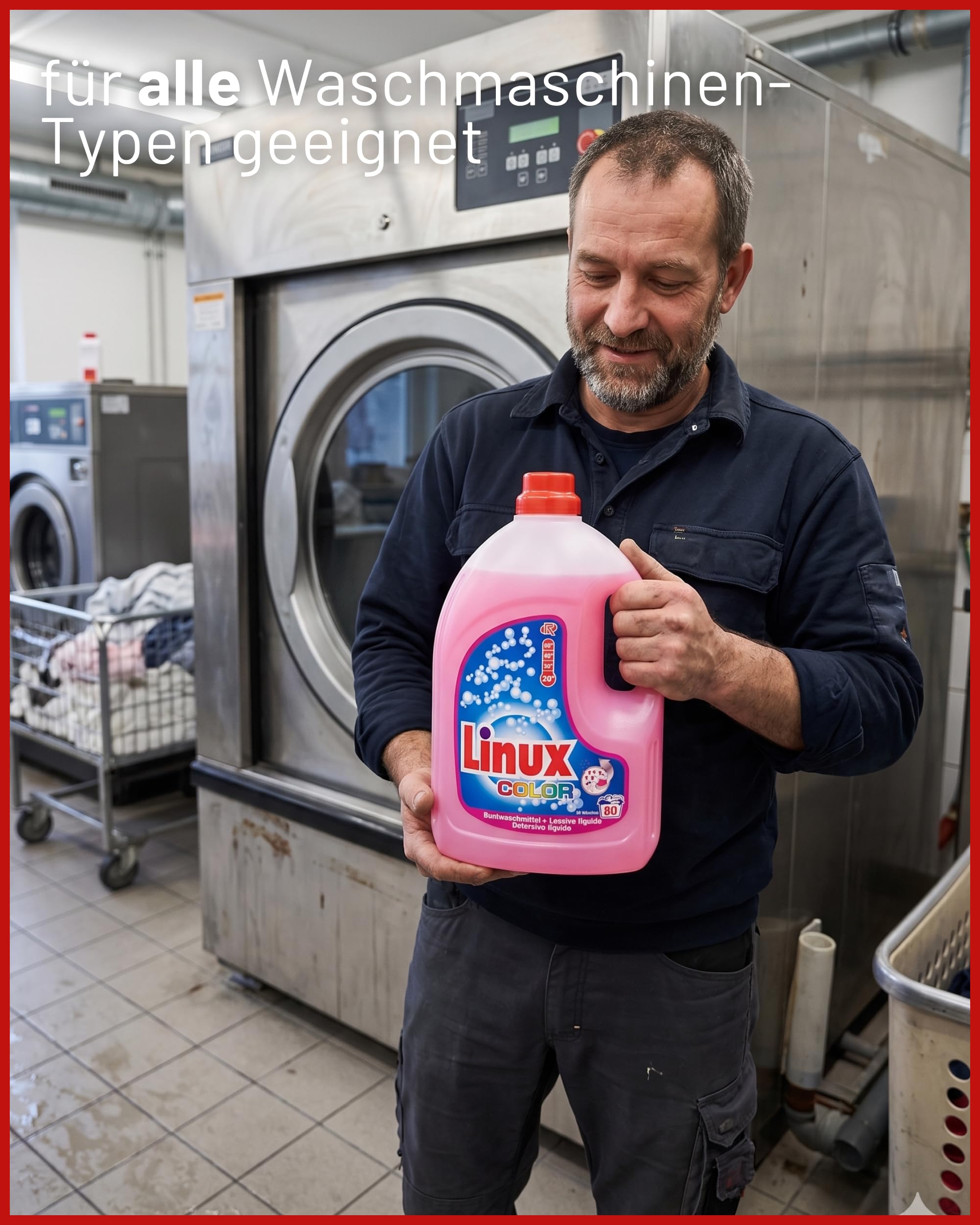 Linux Color Waschmittel 480 WL | 6 x 3 Liter | farberhaltendes Buntwaschmittel mit frischem Duft | kraftvolle Fleckenentfernung | flüssiges Waschmittel gegen Gerüche