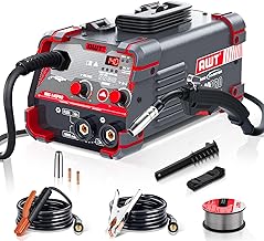 AWT 140Amp MIG Welder Flux Core MIG Welder/Stick/Lift TIG 3 in 1 Welding Machine, Welder Machine 110V With Synergy IGBT Inverter, Portable Gasless Welder Equipment