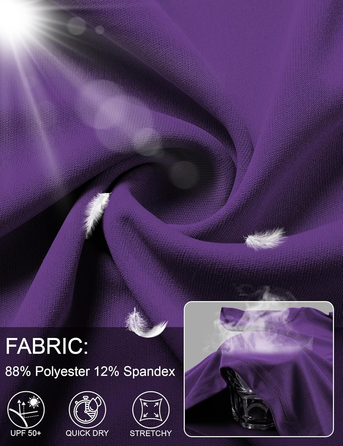 Idtswch Women's Plus Size V-Neck Short Sleeve Polo Shirt Quick-Dry UPF 50+ Casual Work Golf Shirt(XL-6XL) - Image 5