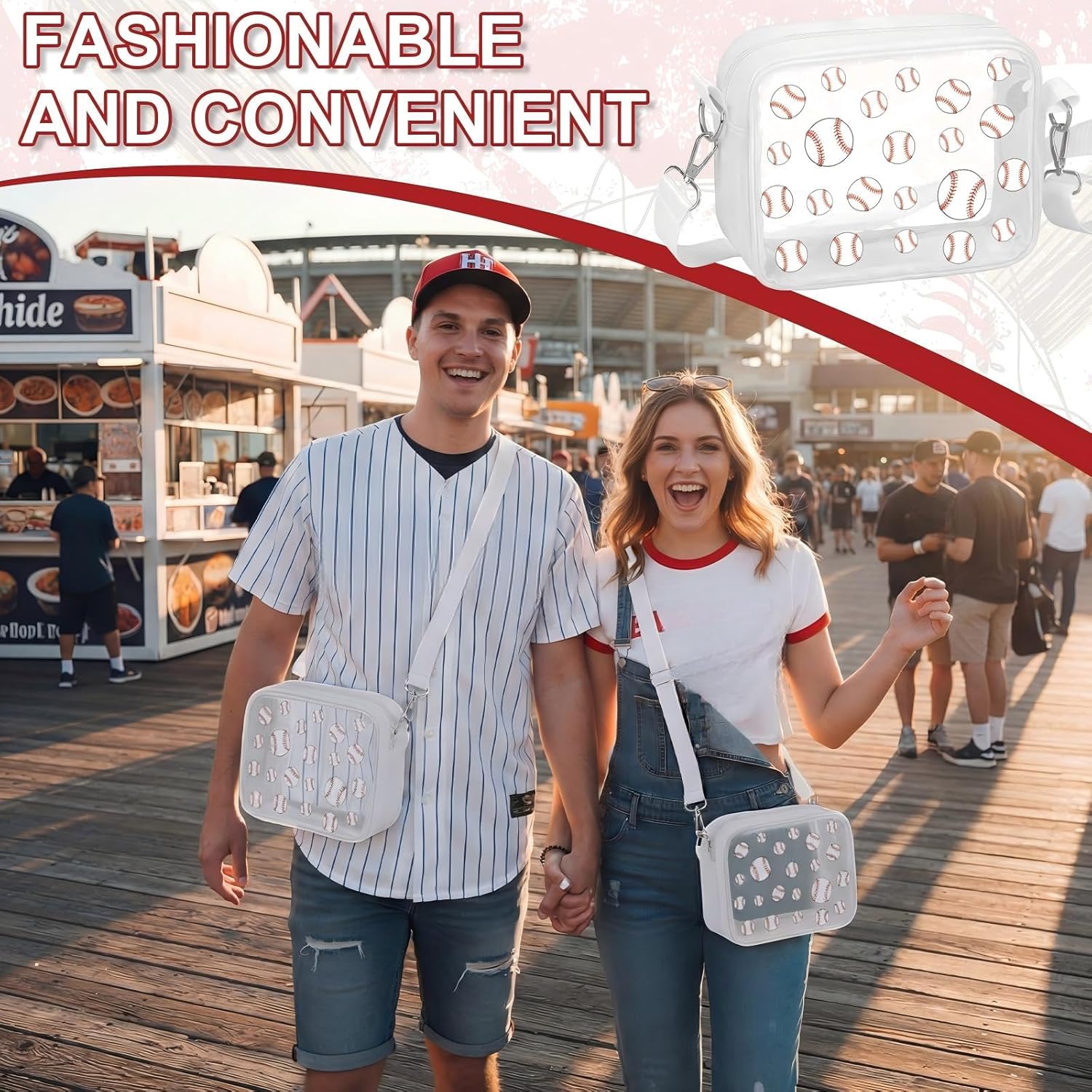 スポーツクリアクロスボディバッグ PVCクリアクロスボディスタジアム承認バッグ レディース メンズ スポーツイベント コンサート 6