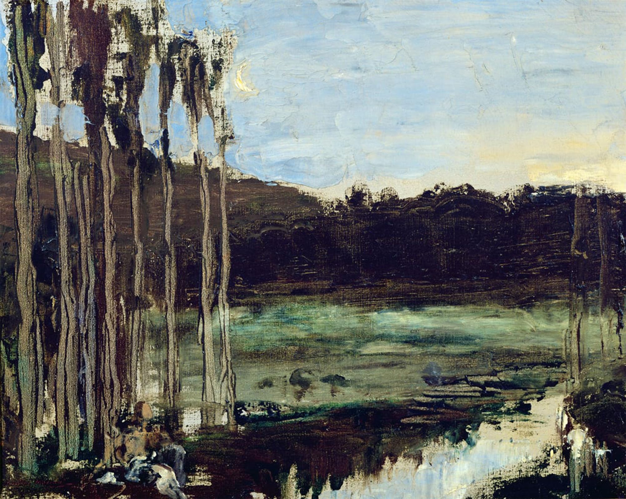 SERENDIPITP Vintage Picture Print on Canvas Wall Art Poster the Environs of Etampes by Gustave Moreau Artwork Print Poster for Wall Decor 60x90cm