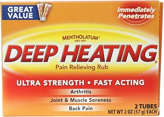 Mentholatum Deep Heating Pain Relieving Rub 2 x 2 Ounce (Value Pack of 5)