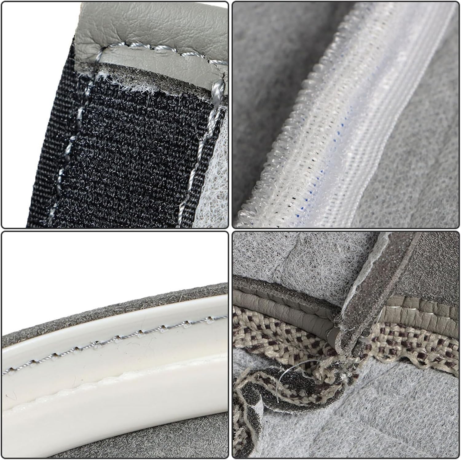 GXYWADY Driver Bottom Cloth Seat Cover Pewter Gray Replacement for 2003-2014 Chevy Express 1500 2500 3500 Van