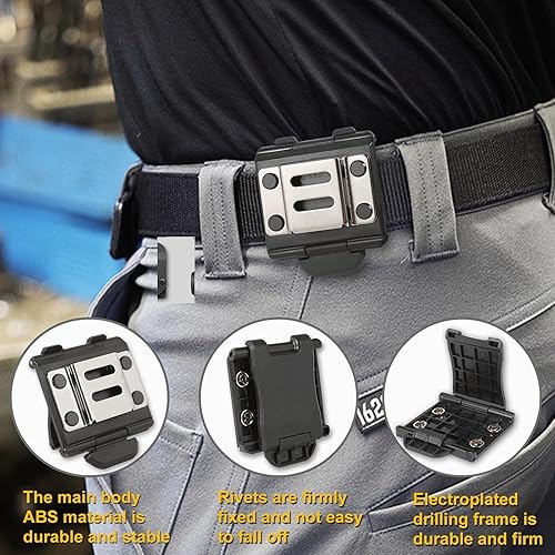 Miniatura 5 de Funda de cinta métrica con 4 clips de taladro, cinturón de soporte de cinta métrica, clip de cinturón de funda de taladro, funda de taladro con