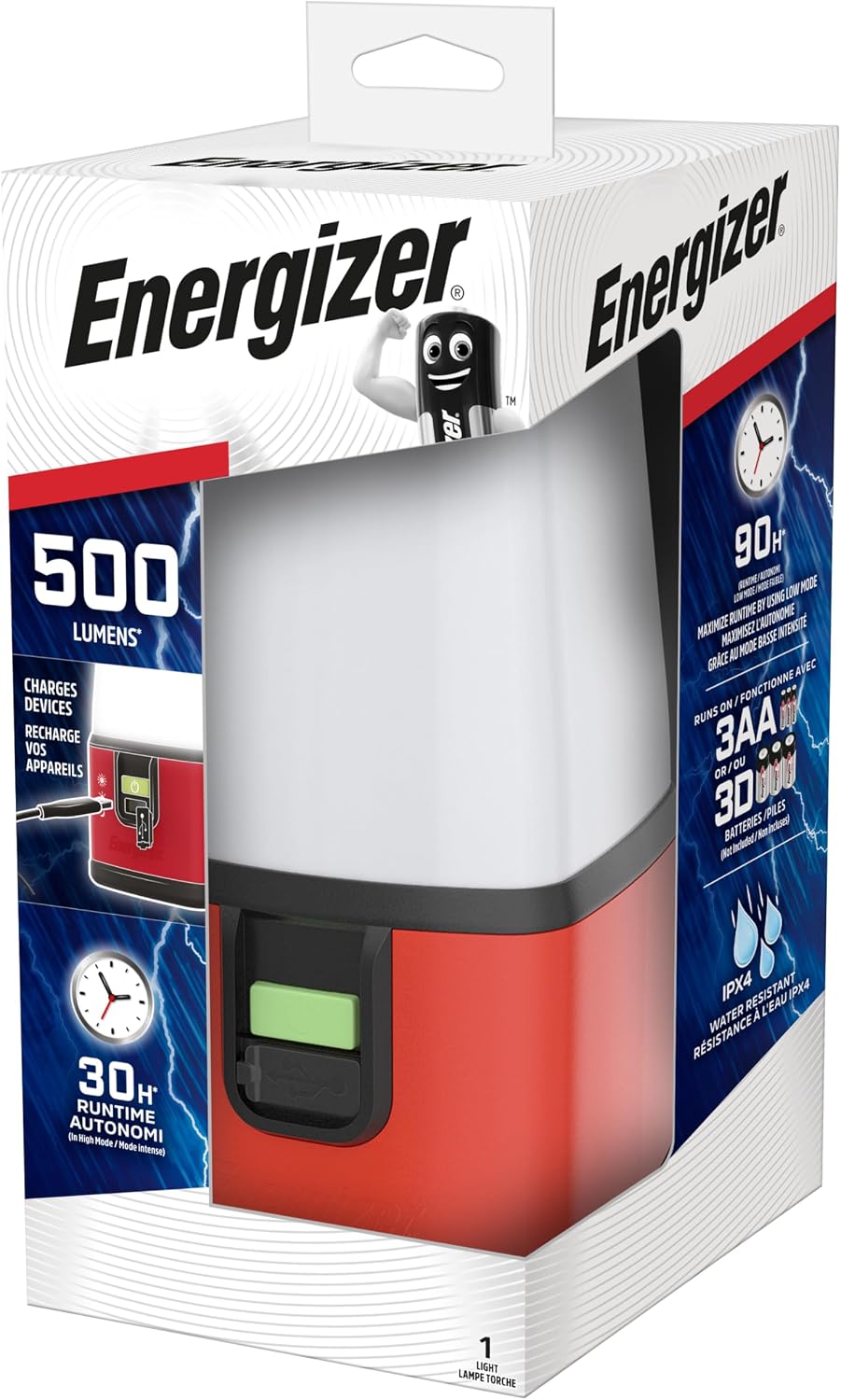 Energizer LED Camping Lantern 360 PRO, IPX4 Water Resistant Camping Light,