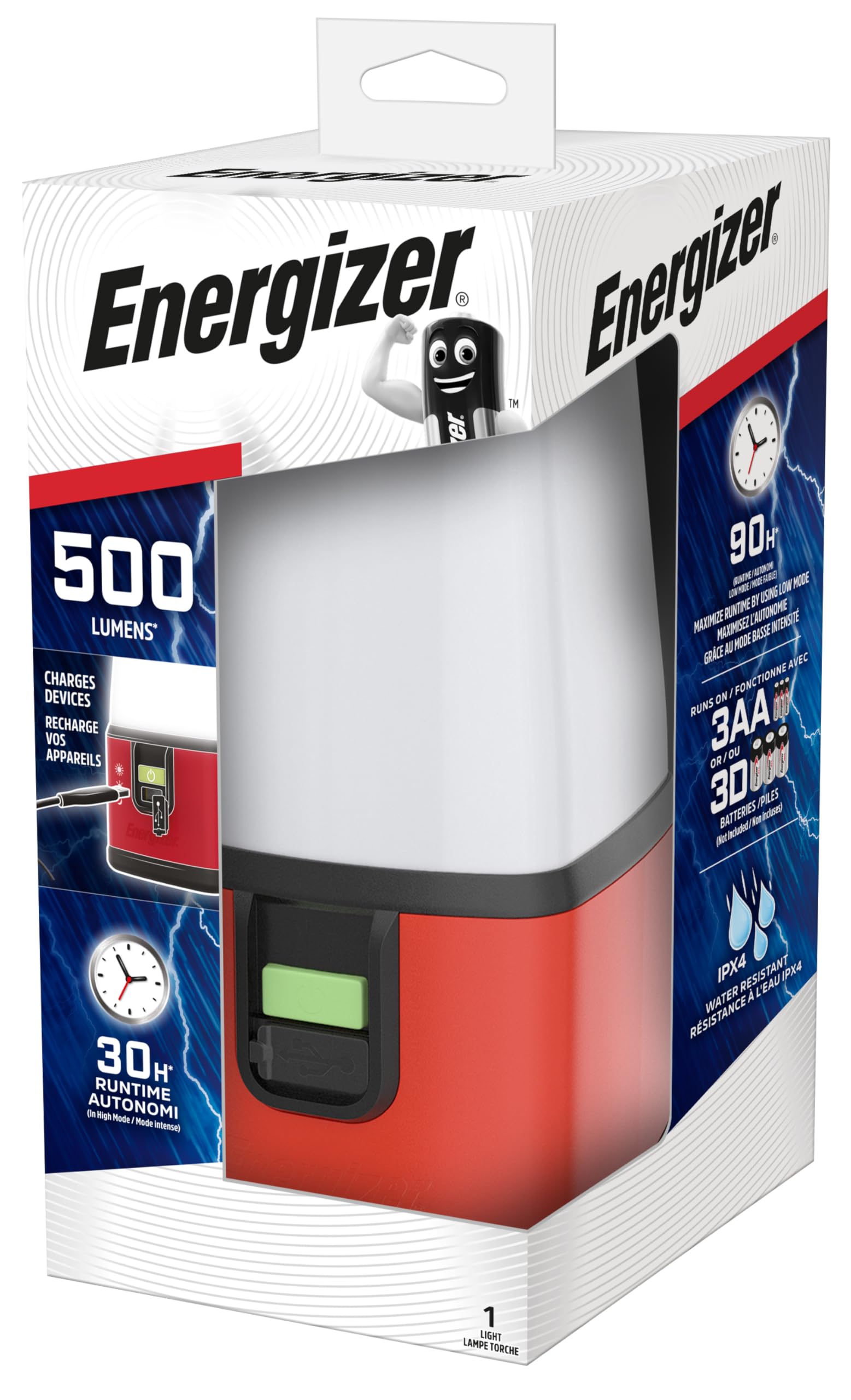 Energizer LED Camping Lantern 360 PRO, IPX4 Water Resistant Camping Light, Ultra Bright Emergency Lantern, Portable, Battery Powered, Perfect for Outdoors, Camping, Hiking,DIY & Emergency Power Outage โ image 1