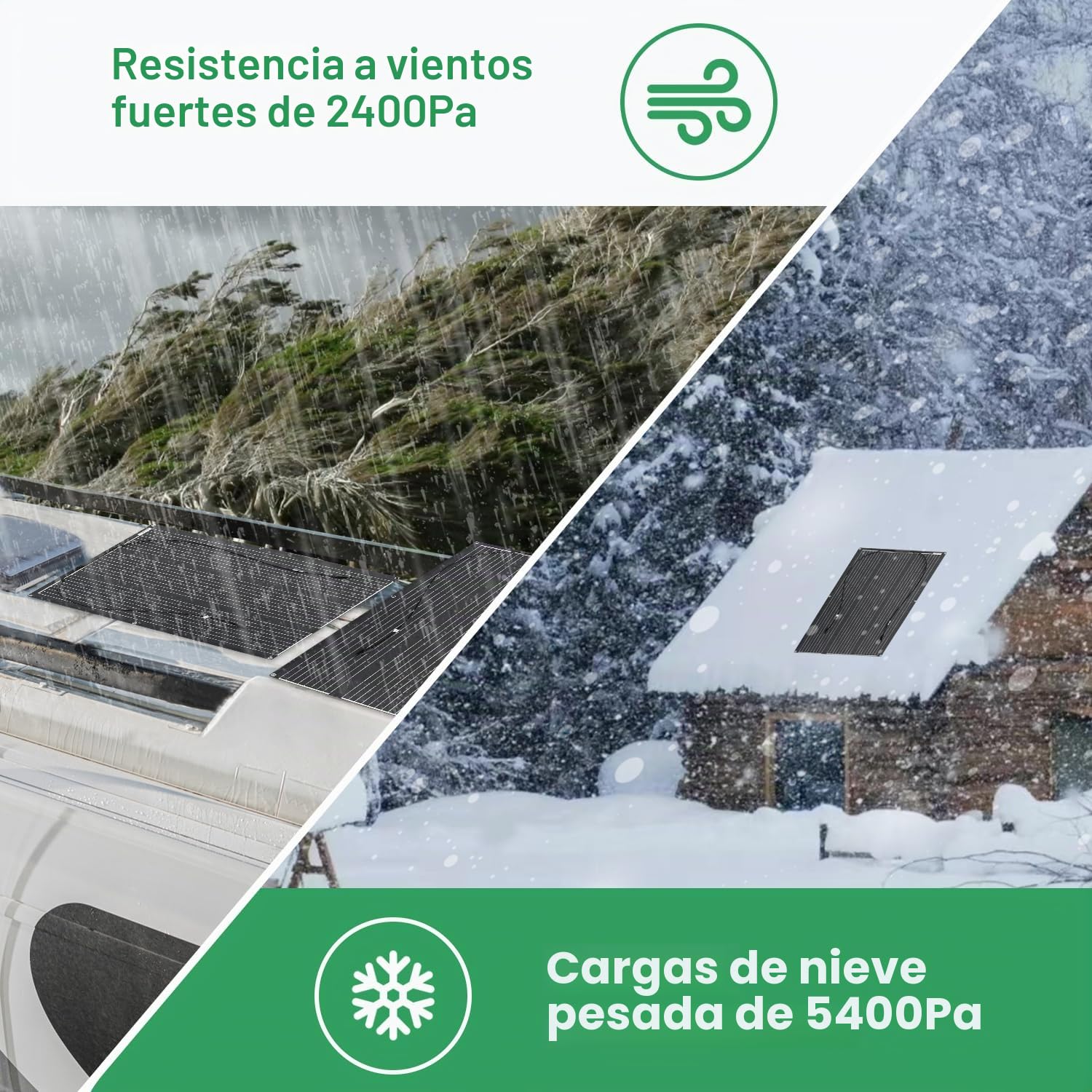 Las lámparas solares monocristalinas flexibles de 100W son fáciles de instalar paneles solares y son adecuadas para barcos, yates, campings, bosques y techos.