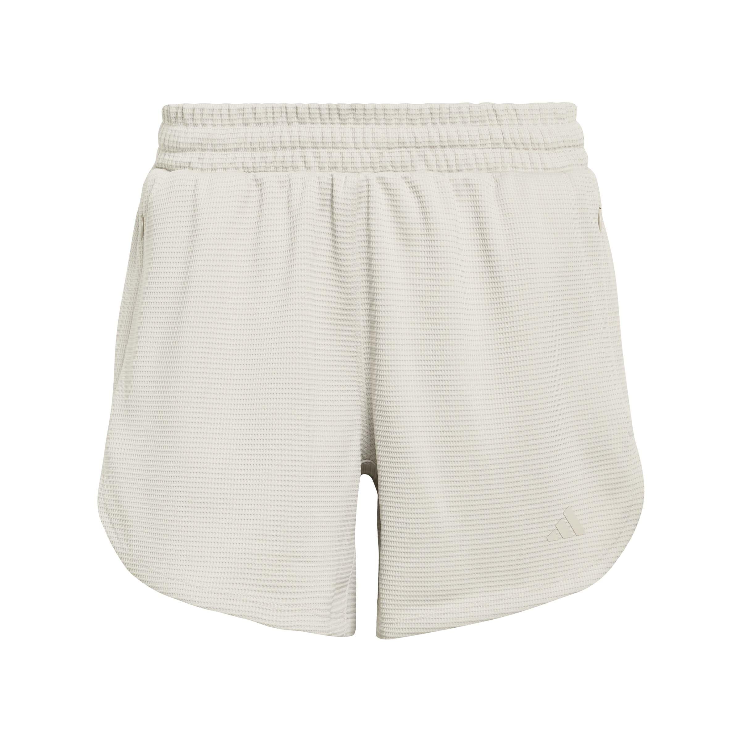 adidas Women's Pacer Workout Waffle Shorts, Wonder Alumina, L