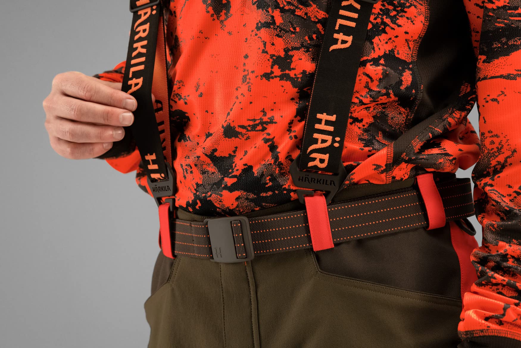 Härkila | Wildboar Pro Tech braces | Professionelle Jagd Kleidung & Jagd Zubehör für Herren & Damen | Skandinavische Qualität Made to Last | Brown/Orange blaze, One size