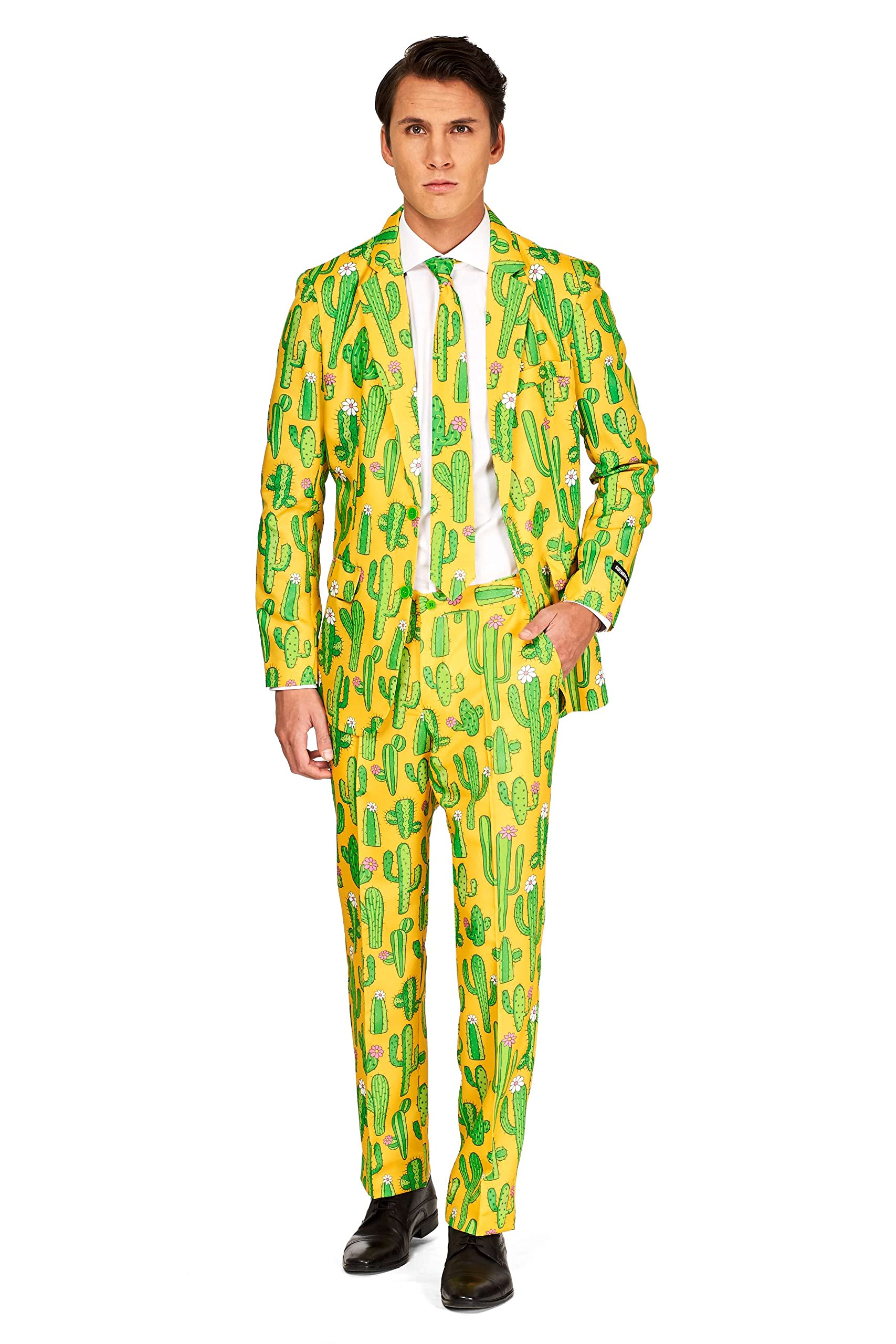 SUITMEISTERMen's Funny Suit - Sunny Desert Summer Outfit Slim Fit - Yellow - Size L