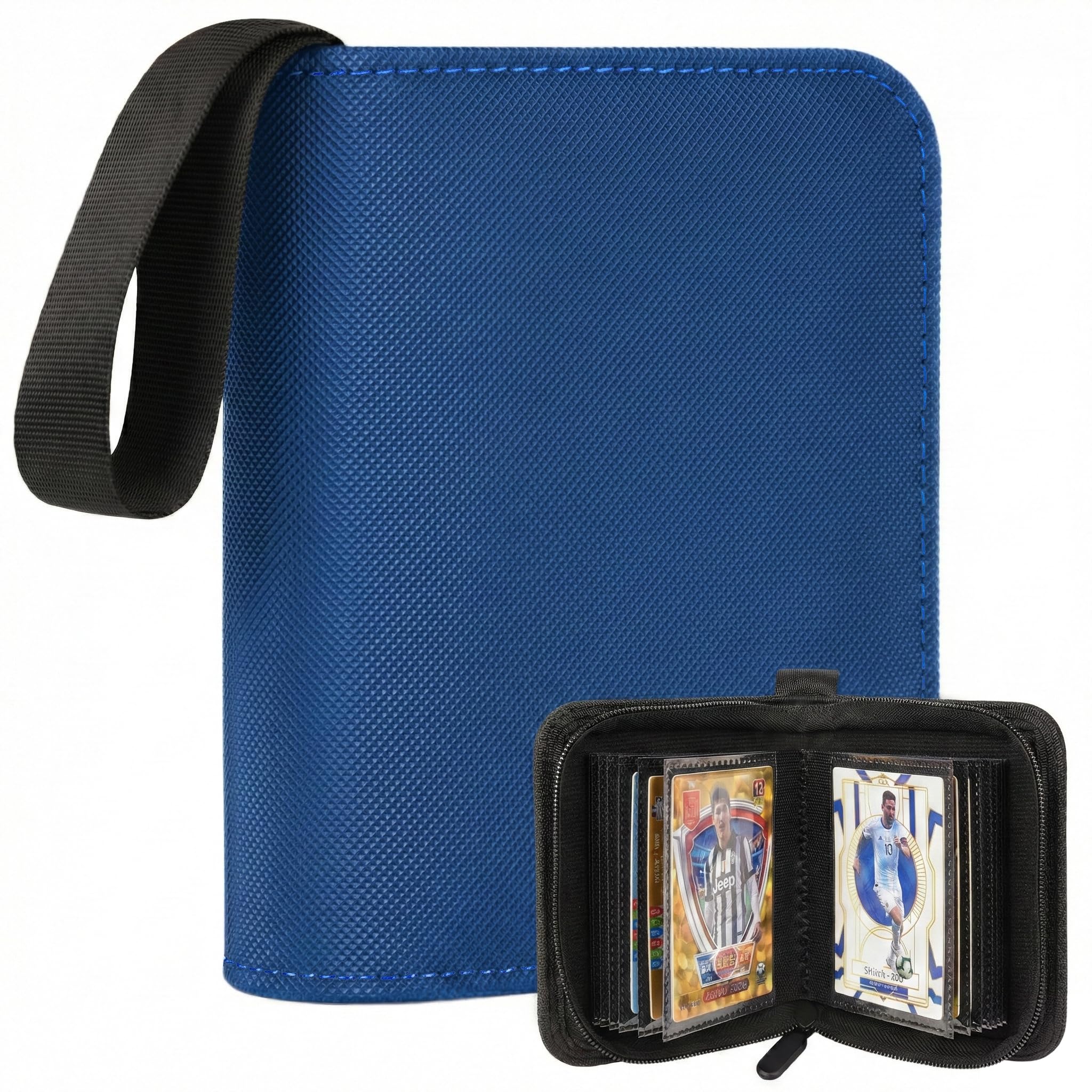 1 Pocket Card Binder–Collectible Trading Card Album,Single Card Holder with 20 Pages,Holds 40 Cards, Side-Loading Mini Binder for TCG,MTG,Sports,Baseball,Football, Small Sports Card Book,Royal Blue : Toys & Games