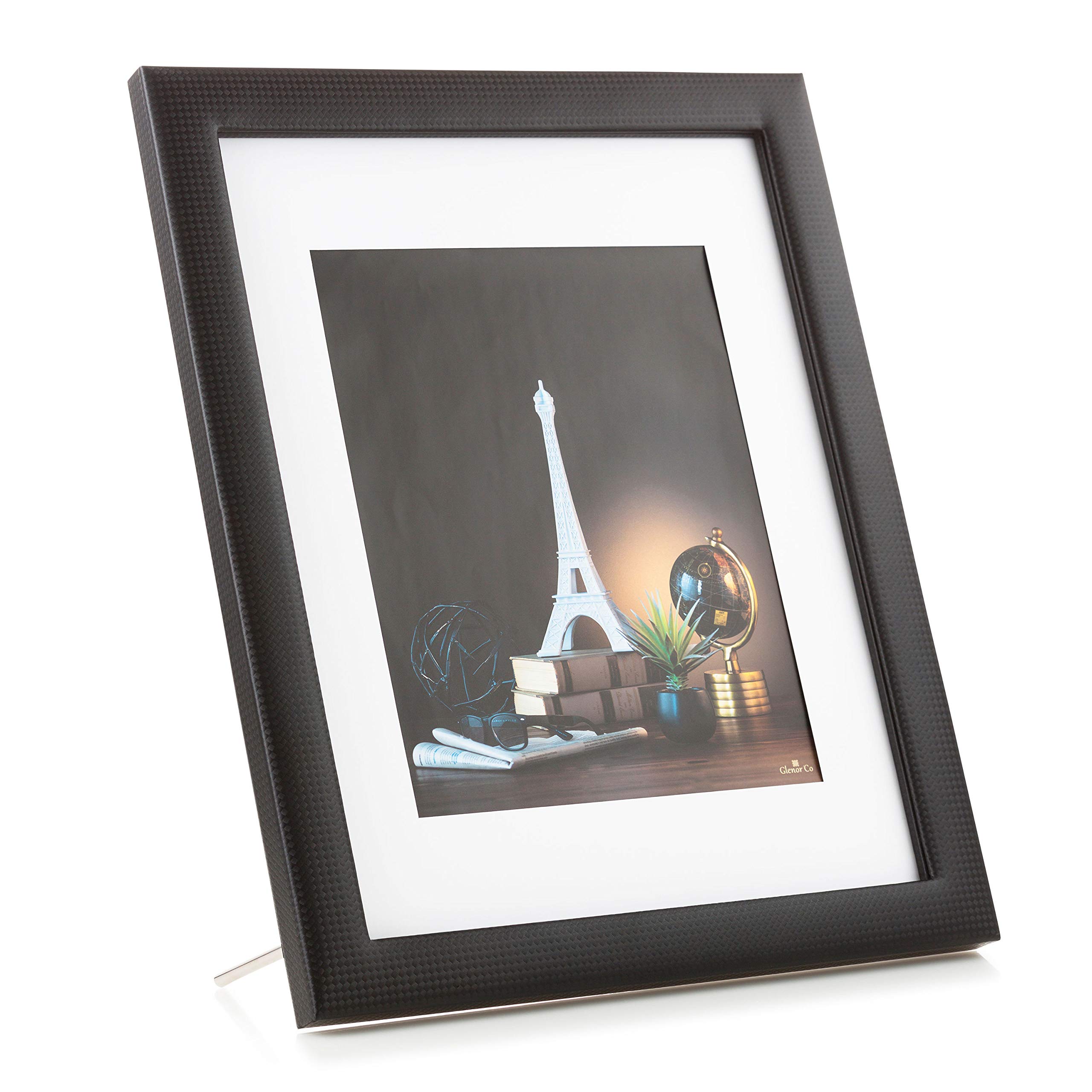 Glenor Co 11x14 Picture Frame Luxury Textured Carbon Fiber Leather