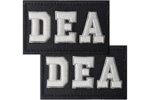 3D DEA Embroidered Applique Hook & Loop Fastener Patch