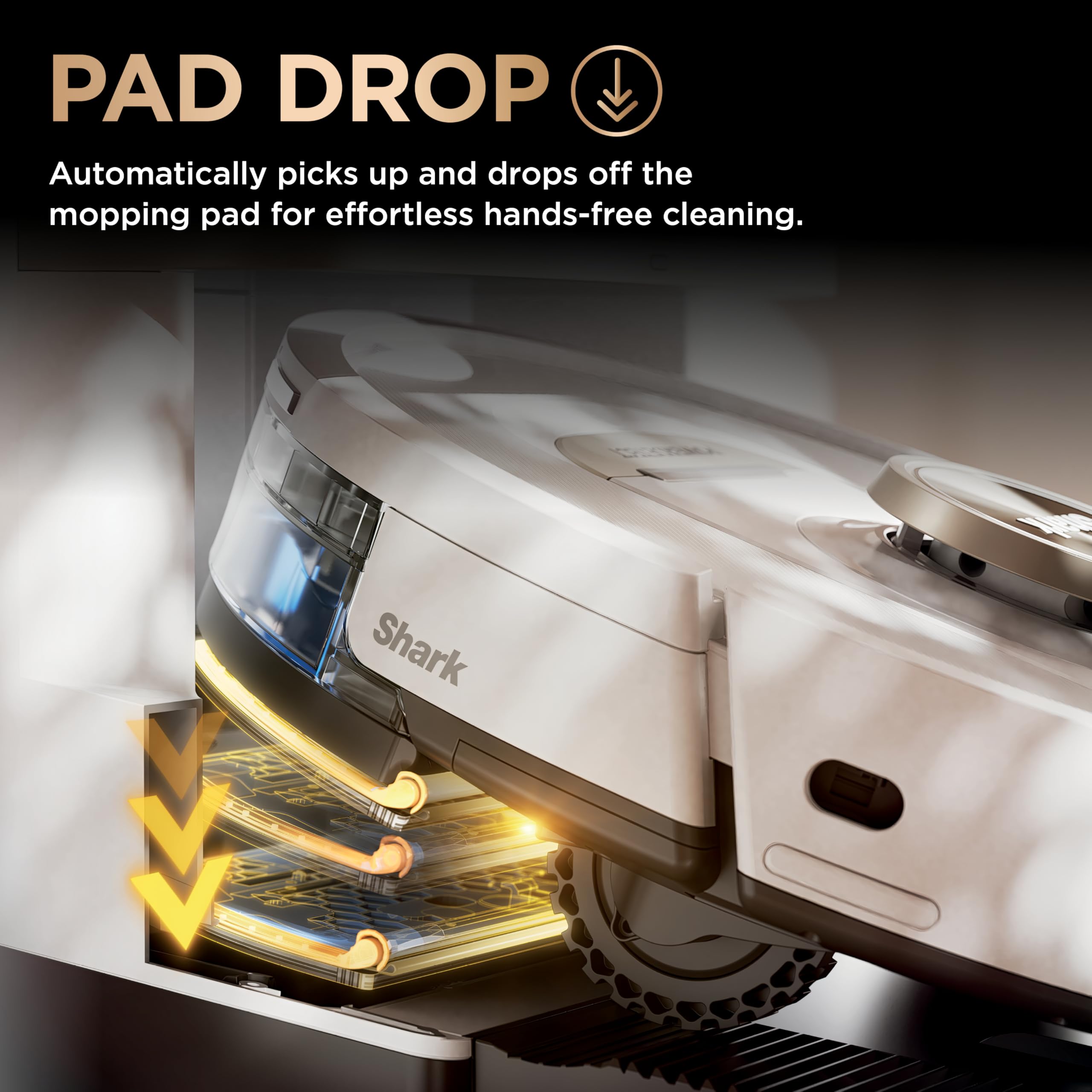 Shark PowerDetect | 2-in-1 Robot Vacuum & Mop for Carpets & Hard Floors | Powerful Suction & Mopping for Pet Hair | Self-Empty & Self-Clean NeverTouch Pro Base | 60-Day Capacity | | AV2800ZE: Wet+Dry & 60-Day Self-Refilling (2025)