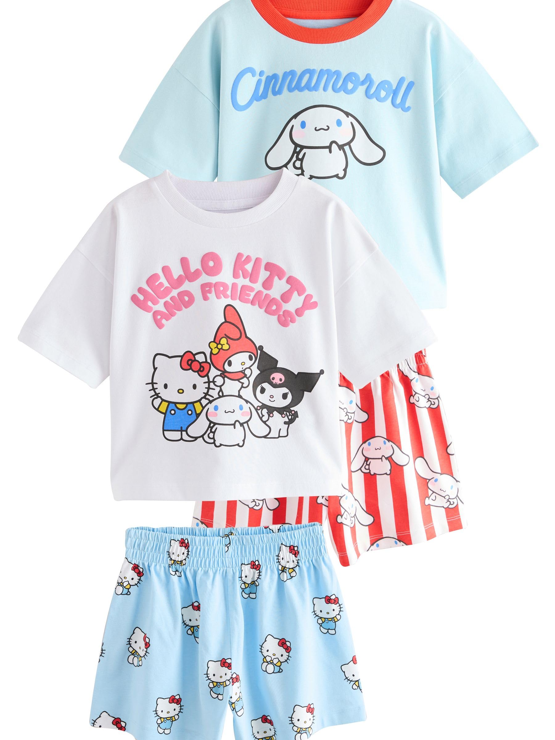 NEXT Fille Pyjama Short Hello Kitty, Lot de 2 Bleu 14 Ans