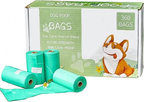 Bolsa biodegradable para excrementos de perro 100 biodegradable compostable bolsas de residuos de mascotas 24 rollos360 bolsas