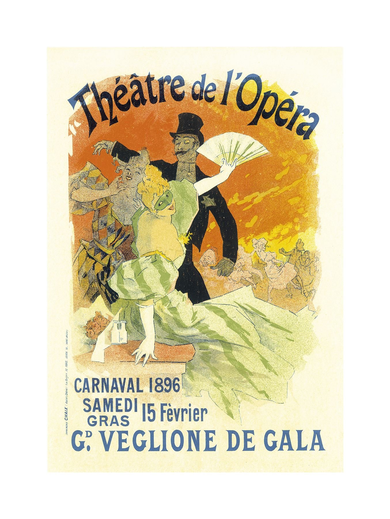 Wee Blue Coo Theatre Cultural Gala Carnival Opera Paris France Advert Wall Art Print