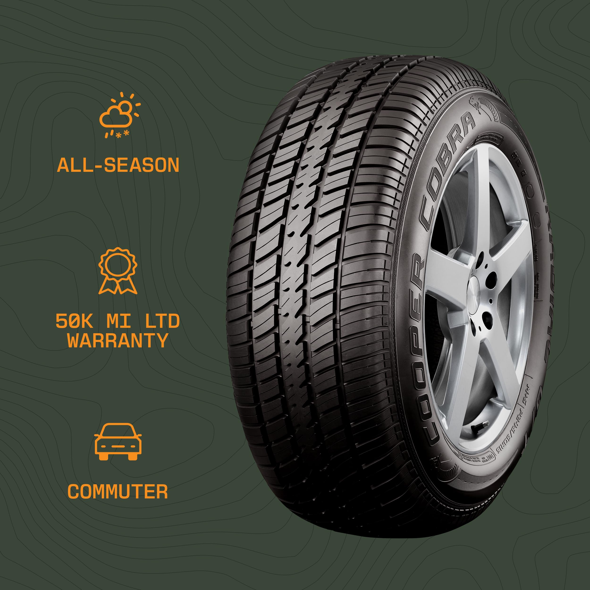 Amazon.com: Cooper Cobra Radial G/T All-Season P215/65R15 95T Tire