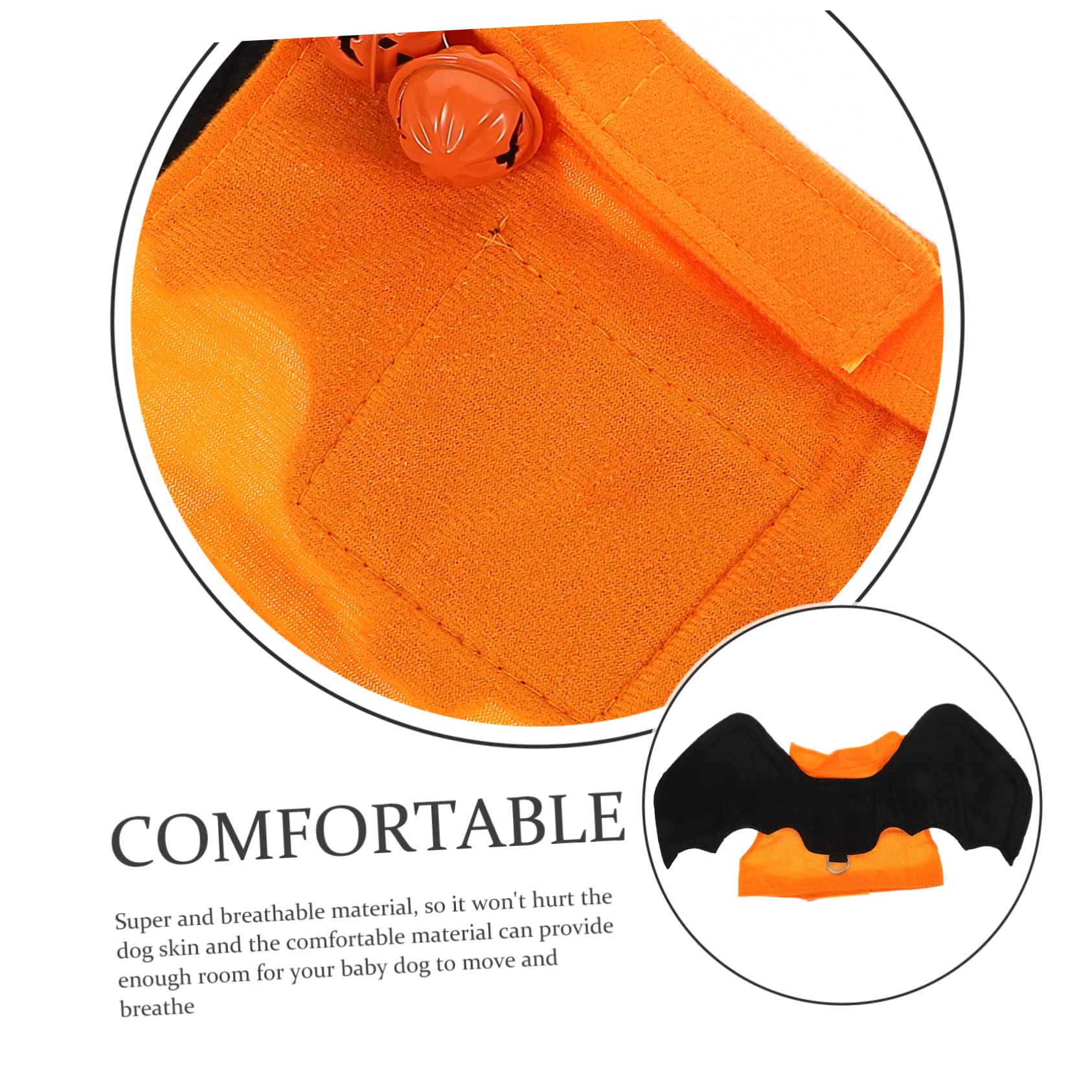 INOOMP 3piezas Disfraz De Murciélago para Mascotas Traje De Halloween para Perros y Gatos Ropa De Cosplay Alas Plegables para Fiestas y Celebraciones