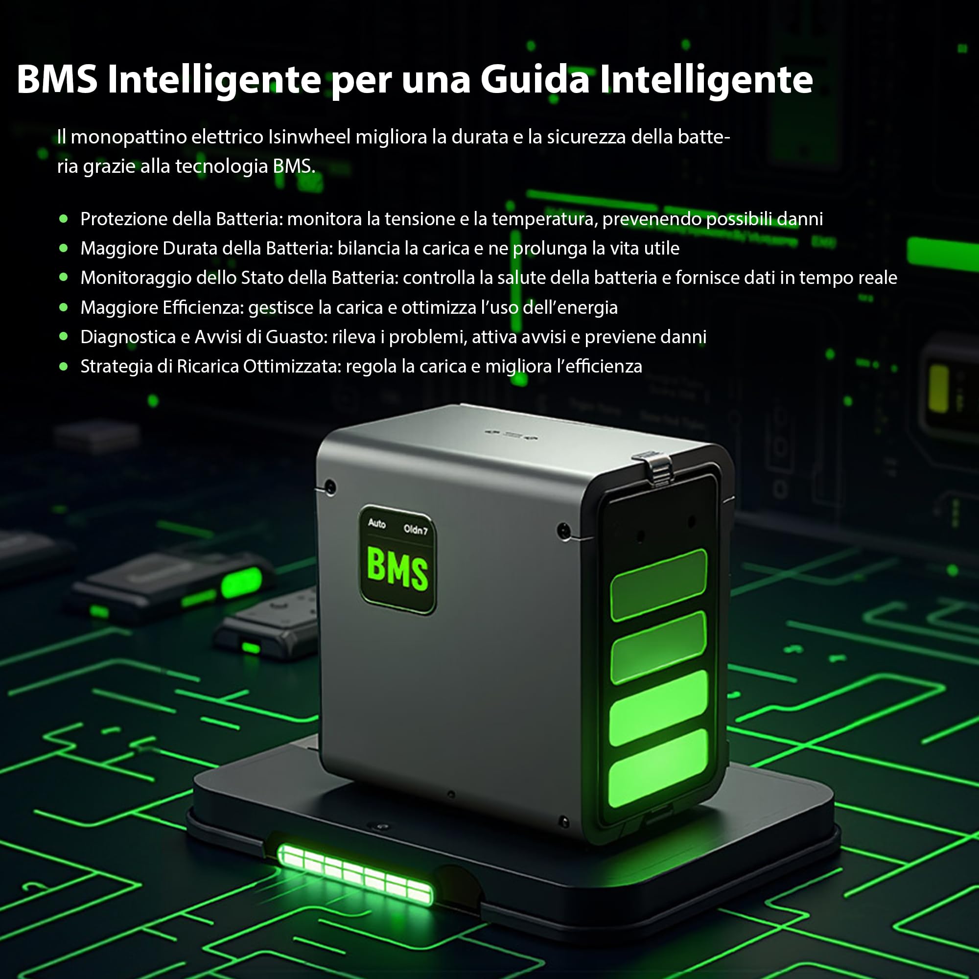 isinwheel S10MAX Monopattino Elettrico Adulti, Batteria 54,6V 15Ah, Autonomia Fino 60 km, Pneumatici Fuoristrada da 10", Doppia Sospensione a Braccio Oscillante, Display LED, APP, Pieghevole con Borsa