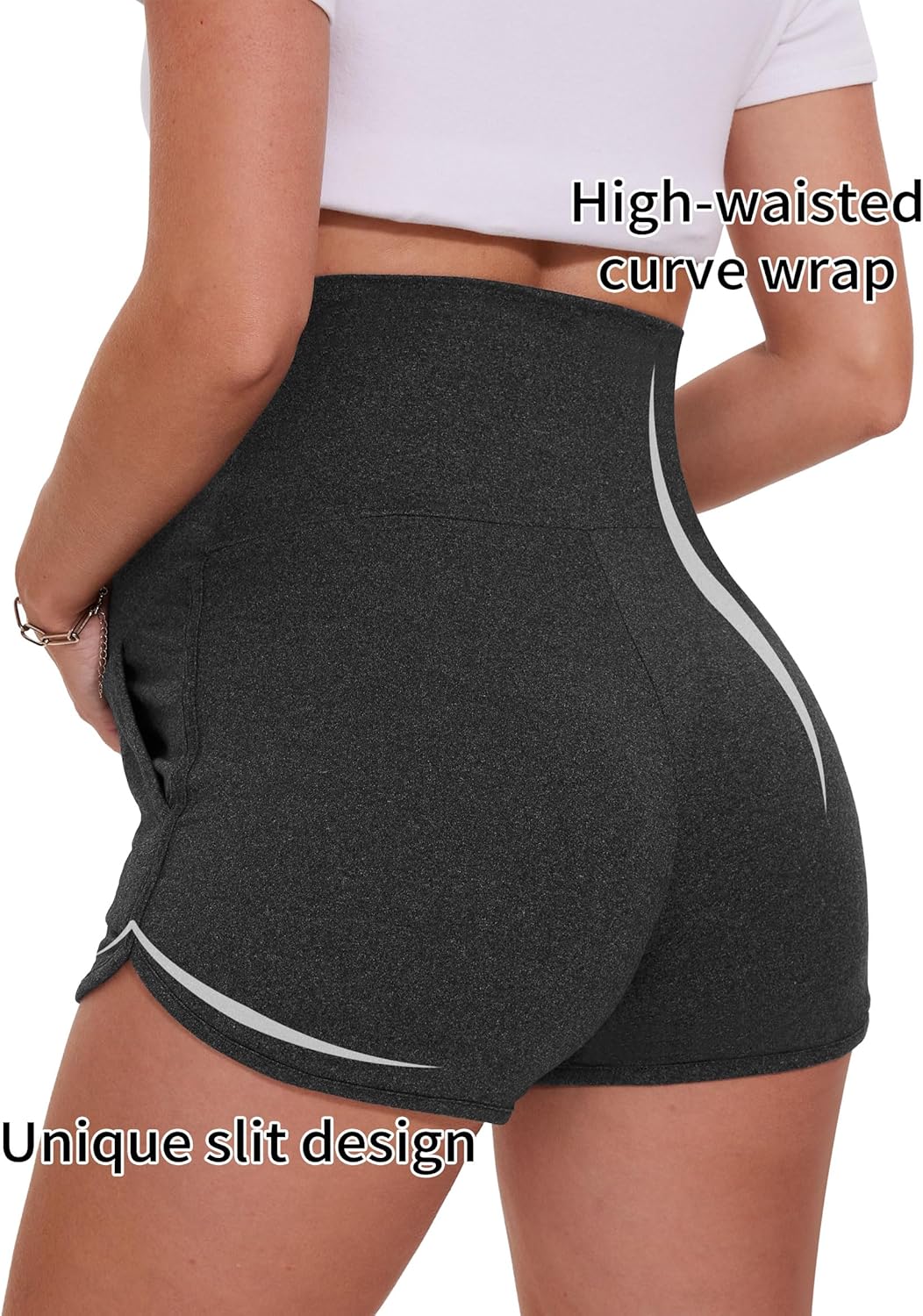 Peauty Maternity Shorts Over The Belly with Pockets, Pregnancy Lounge Shorts, Before, During After Pregnancy - Image 4