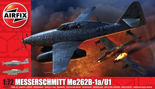 Airfix Messerschmitt Me 262B-1a 172 Kit de modelo de plástico para aviones militares A04062
