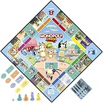 Monopoly Junior: Bluey Edition Board Game for Kids Ages 5+, Play as Bluey, Bingo, Mum, and Dad, Features Artwork from The Animated Series - English (Amazon Exclusive)