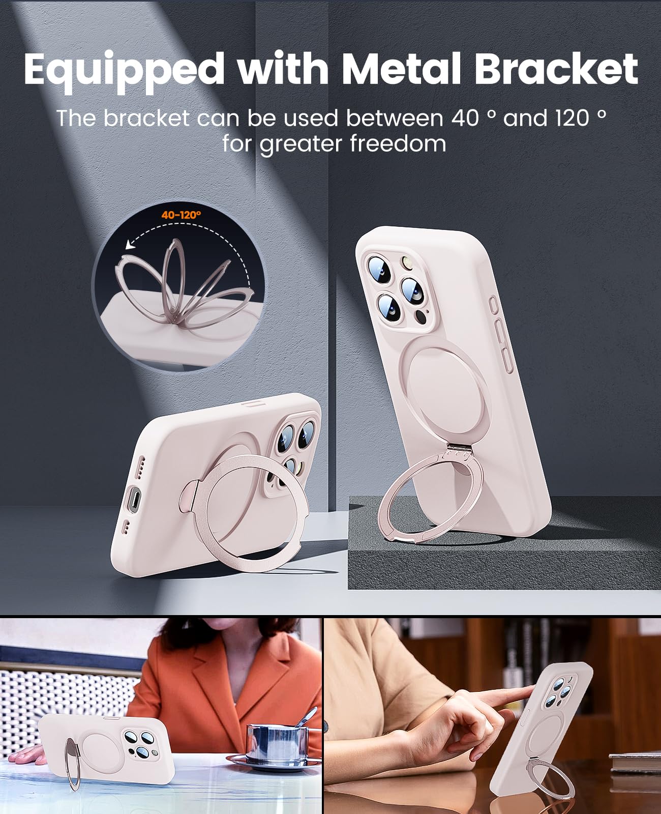 匿名配送❣️液体シリコンケース 磁気スタンド iPhone 15 Pro Amazon.co.jp: bitusado 液体シリコンケース 磁気スタンド付き iPhone