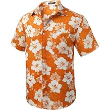 Mens Hawaiian Shirts Short Sleeve Aloha Shirt Floral Tropical Casual Button Down Shirt Summer Beach Shirts for Holiday