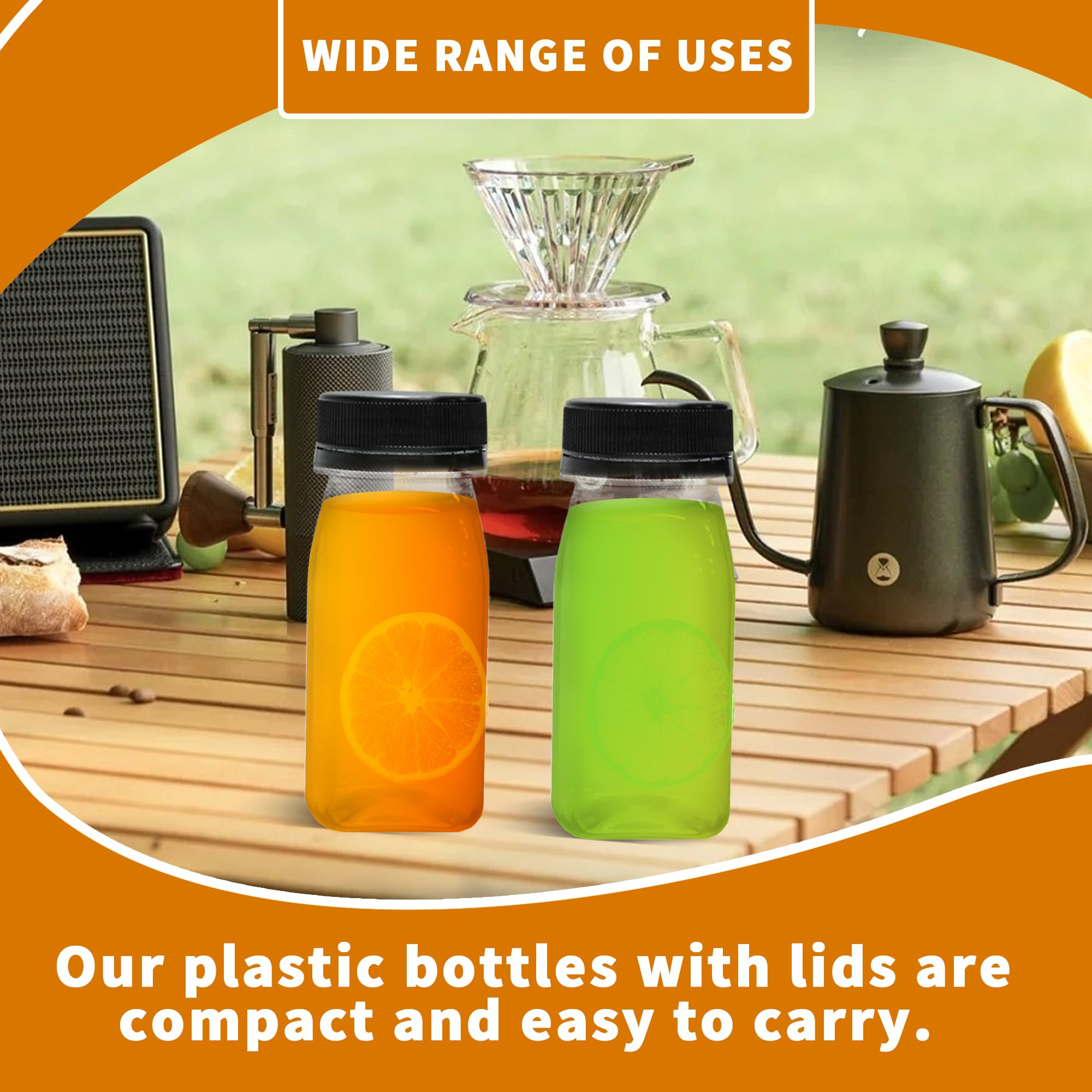 Lot De 2 Bouteilles Réutilisables 100 Ml - Plastique Transparent Avec Couvercle - Parfait Pour Lait, Jus, Smoothies Et Petits Liquides