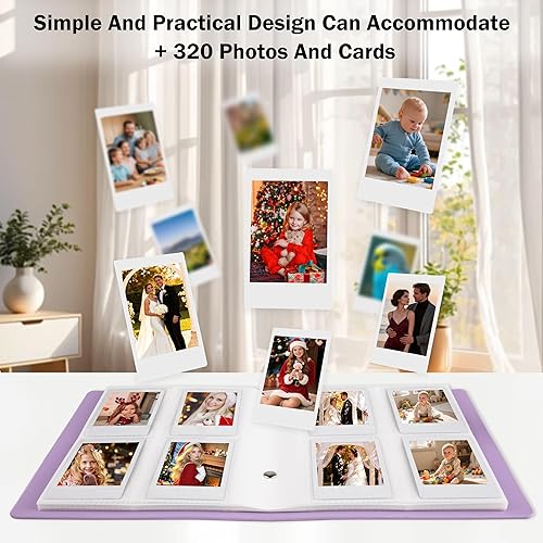 Miniatura 7 de Álbum de fotos de 320 bolsillos para cámara Fujifilm Instax Mini, álbum de fotos de 2 x 3 pulgadas para fotos Polaroid de 2 x 3 pulgadas, libro de