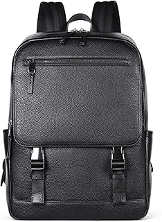 Fnionvn Zaino da Viaggio Multifunzionale in Vera Pelle Zaino per Laptop di Grande Capacità Zaino per Laptop da Uomo