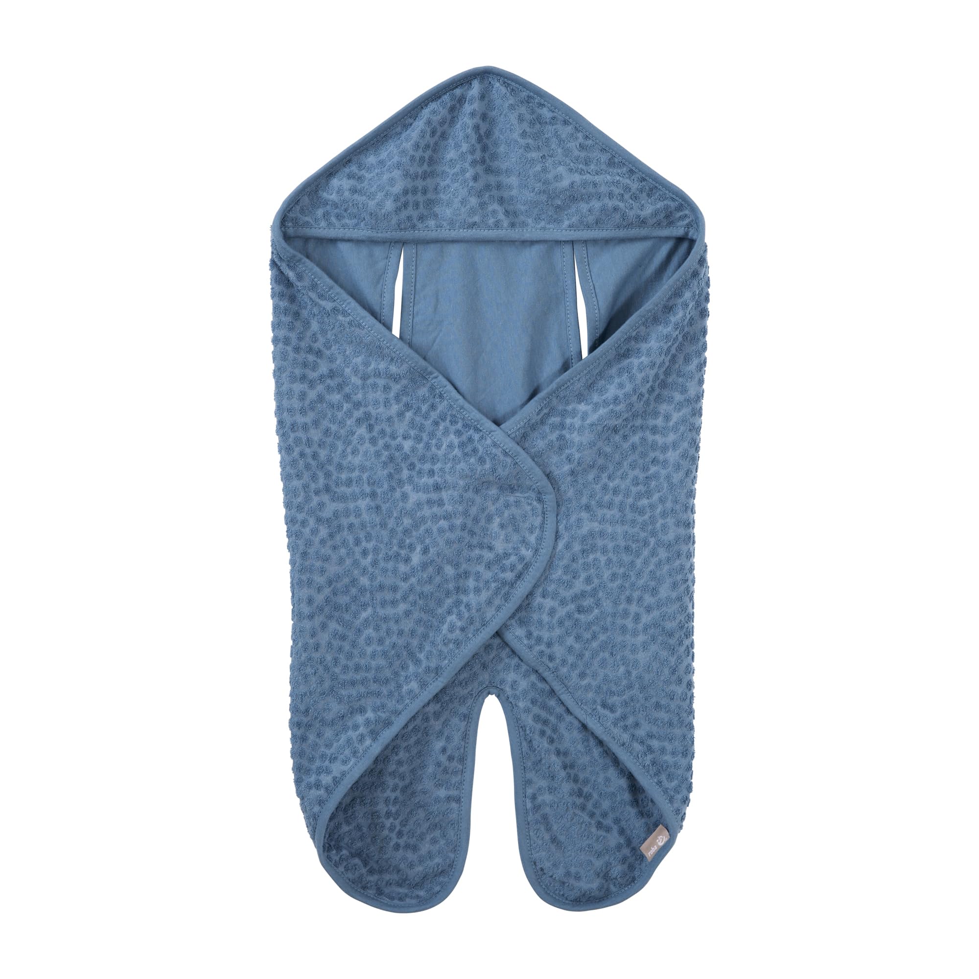 roba Coperta Avvolgente per Bambini Seashells Indigo - 80 x 80 cm - Certificata GOTS & Oeko Tex - Cotone BIO - Traspirante - Blu Indaco