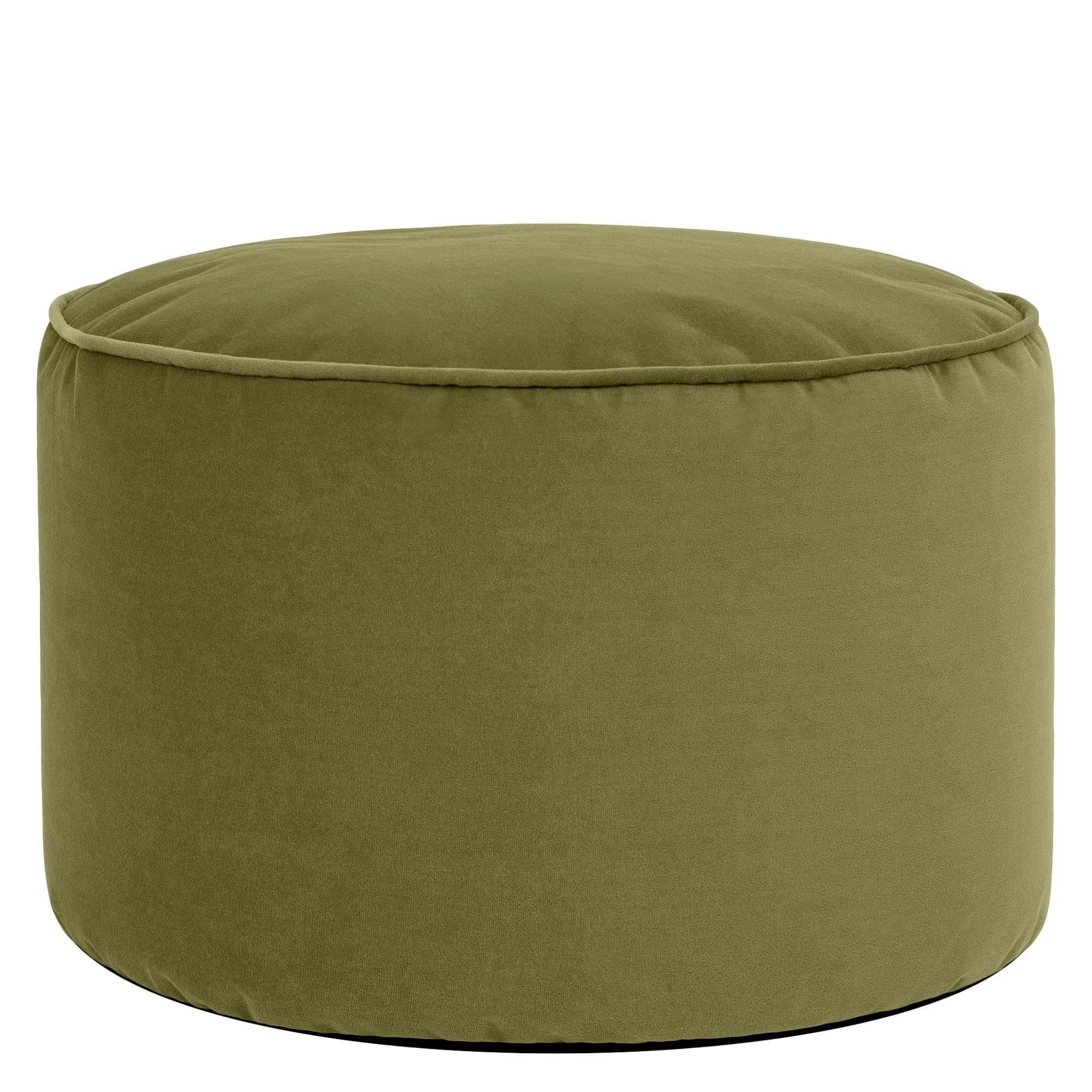 icon Milano Velvet Large Bean Bag Footstool with Filling Included, Green