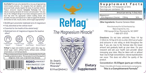 Miniatura 3 de RnA ReSet Paquete de rendimiento magnesio líquido ReMag 8.1 onzas y proteína de suero de vainilla ReStructure 20.95 oz, recuperación muscular y